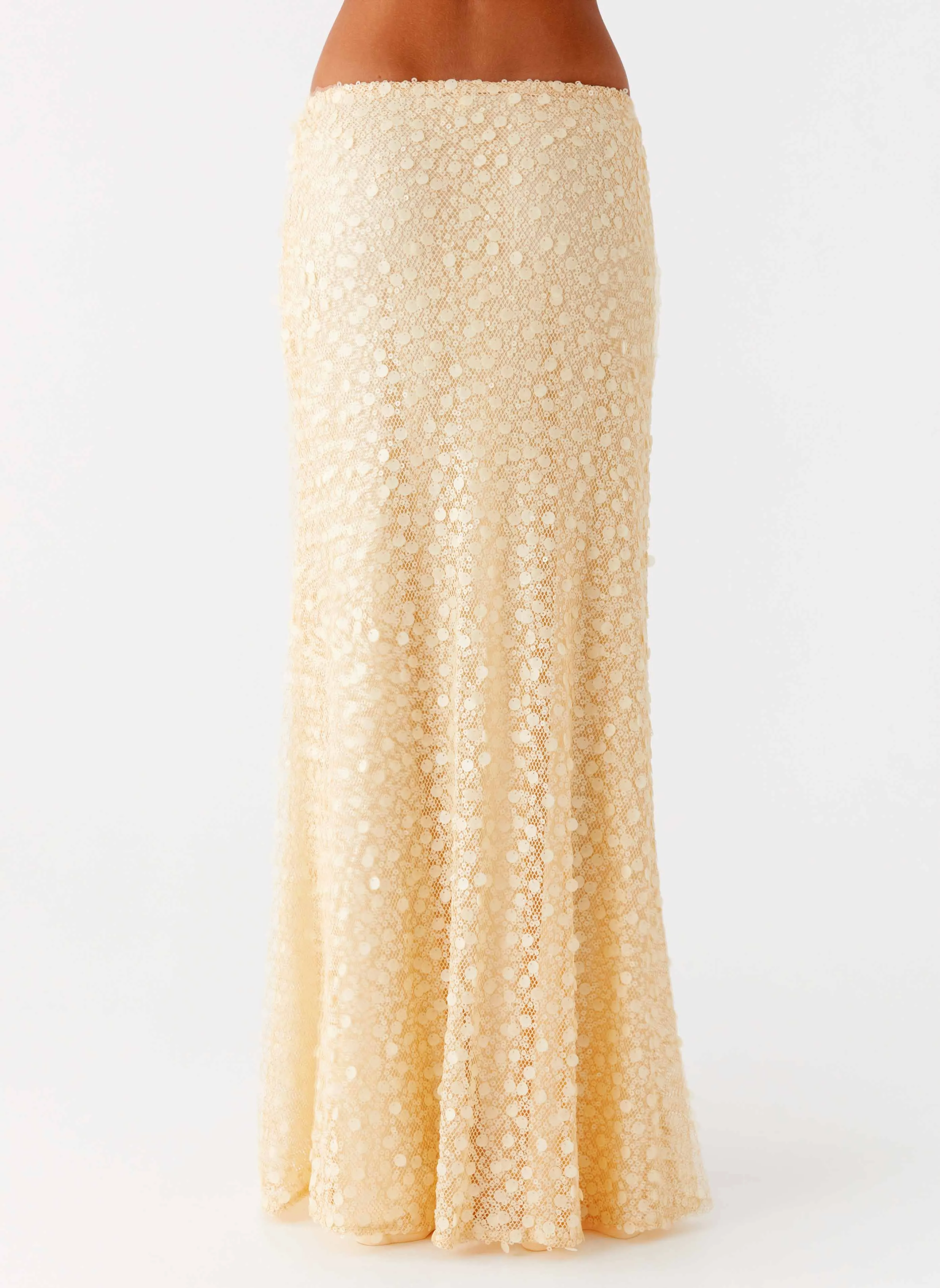 Honestly Sequin Maxi Skirt - Yellow sold by Peppermayo product image thumbnail 4