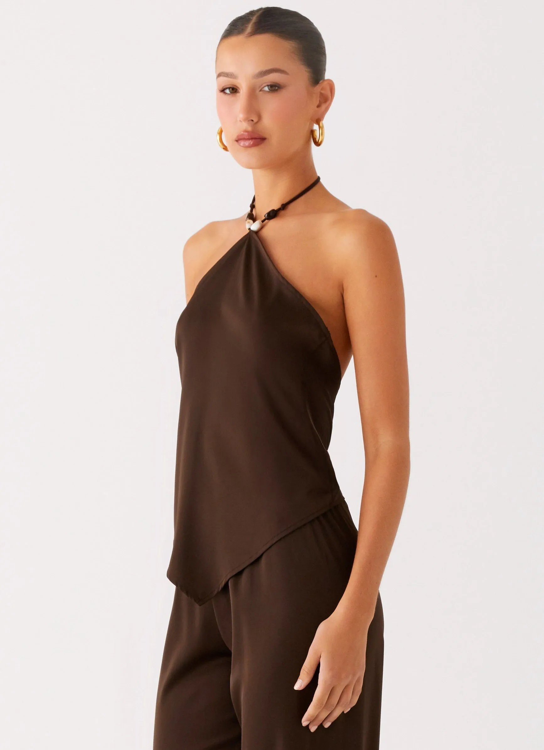 Jorjianna Halter Top - Chocolate sold by Peppermayo product image thumbnail 3