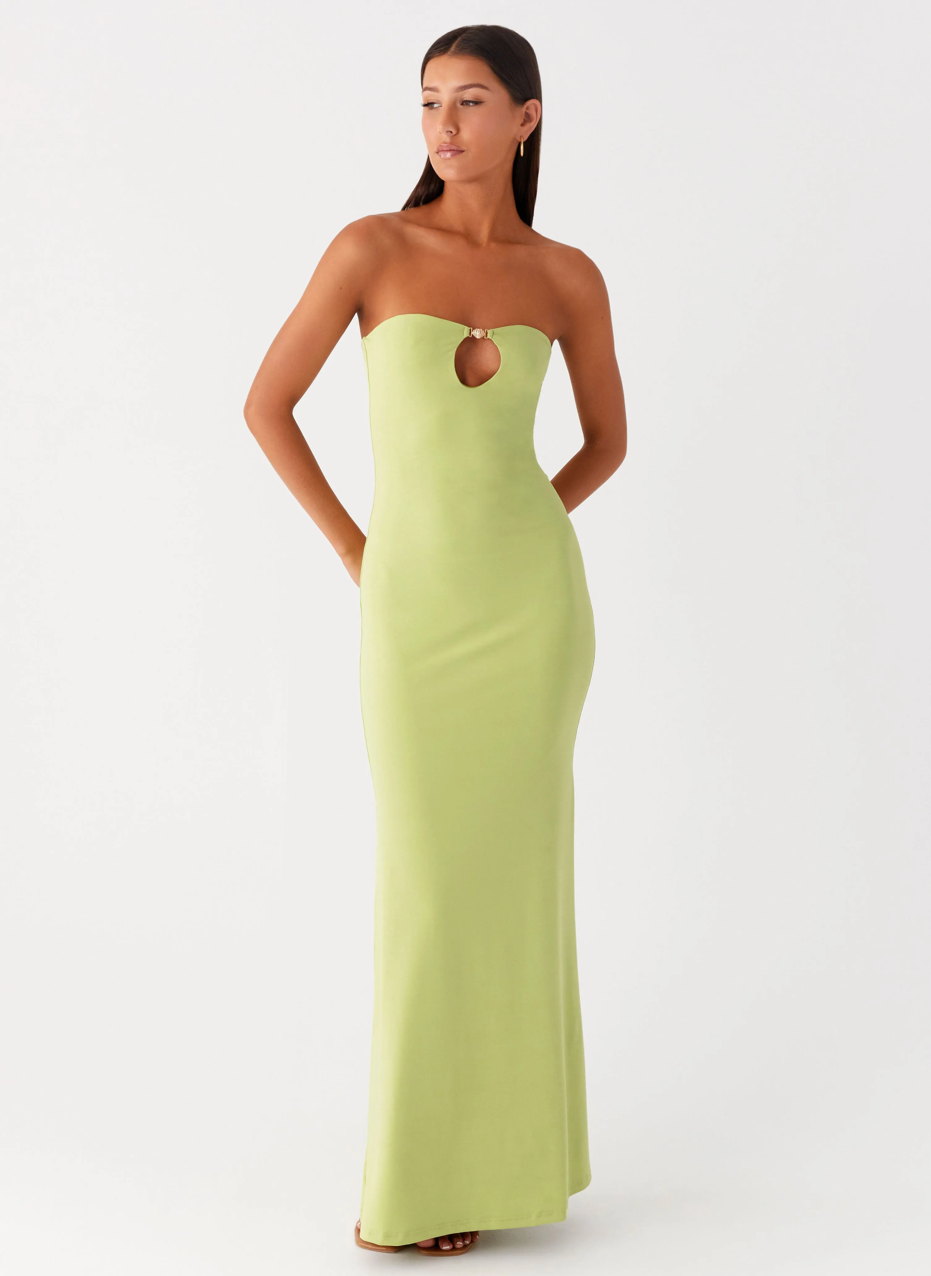 Moara Cut Out Maxi Dress - Lime Green sold by Peppermayo product image thumbnail 5