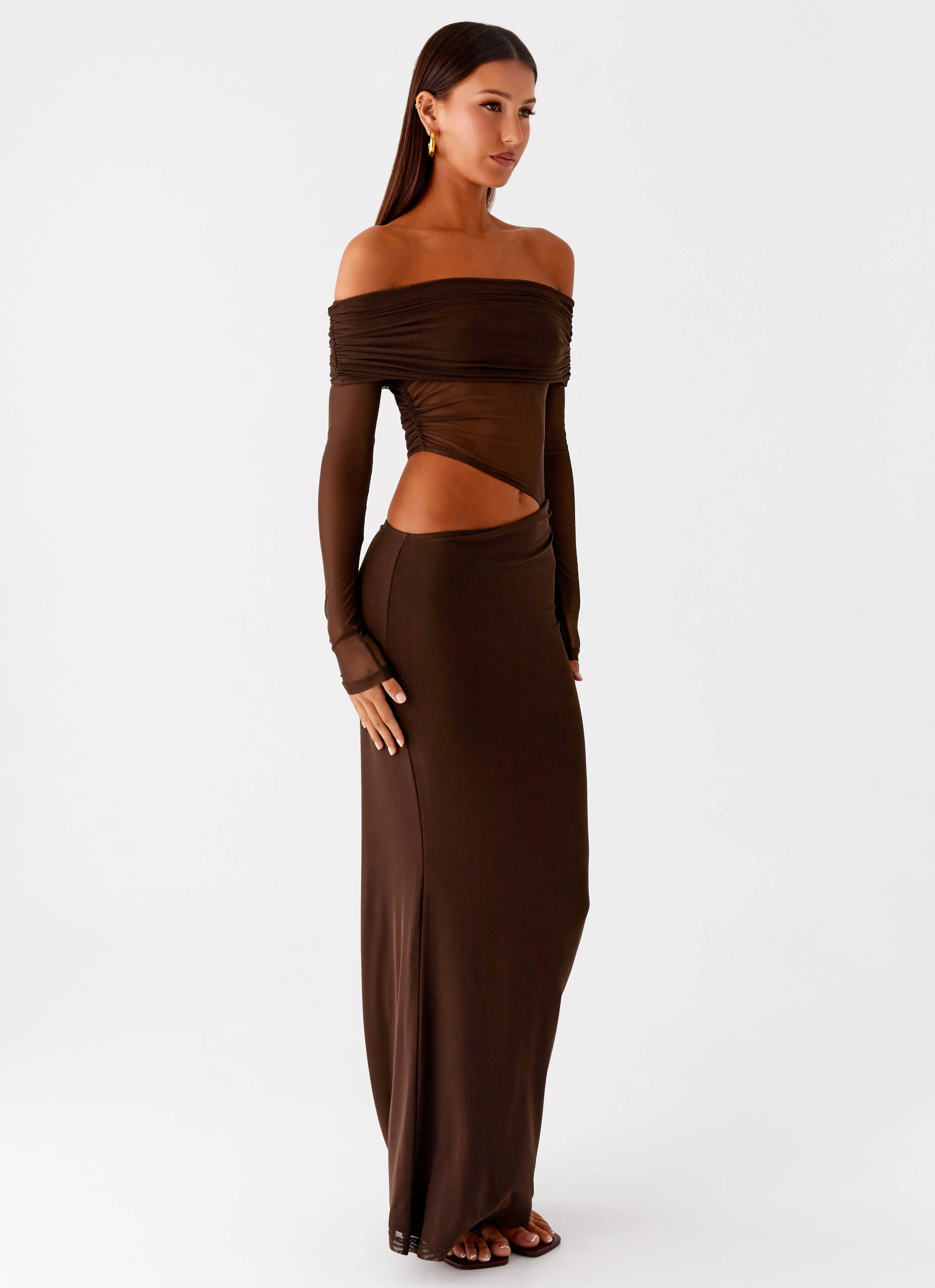 Emery Maxi Dress - Chocolate sold by Peppermayo product image thumbnail 5
