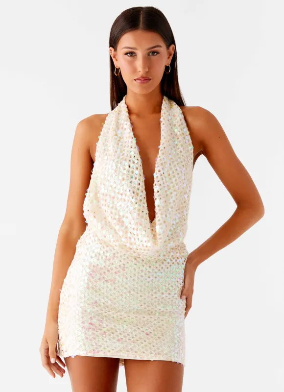 You Make Me Feel Mini Dress - Ivory sold by Peppermayo