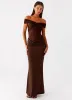Either Way Maxi Dress - Chocolate sold by Peppermayo