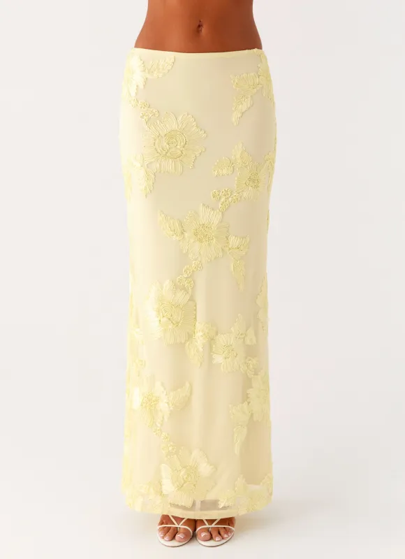 Radiate Maxi Skirt - Yellow sold by Peppermayo