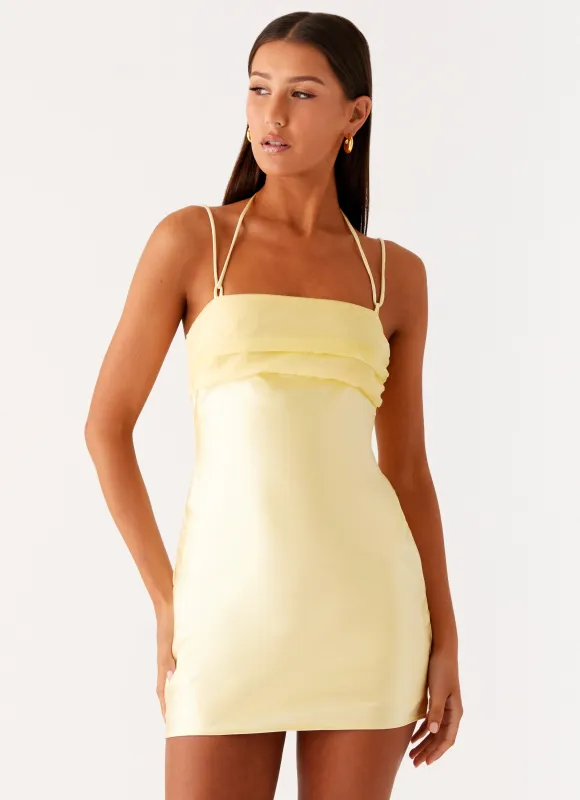Belize Mini Dress - Lemon sold by Peppermayo