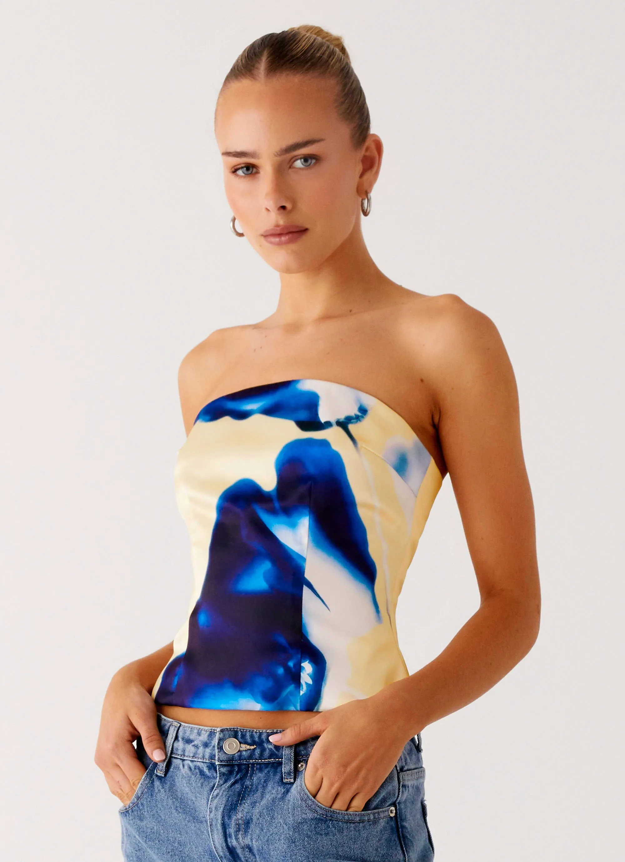 Dreamy Skies Strapless Top - Heirloom Floral sold by Peppermayo product image thumbnail 3