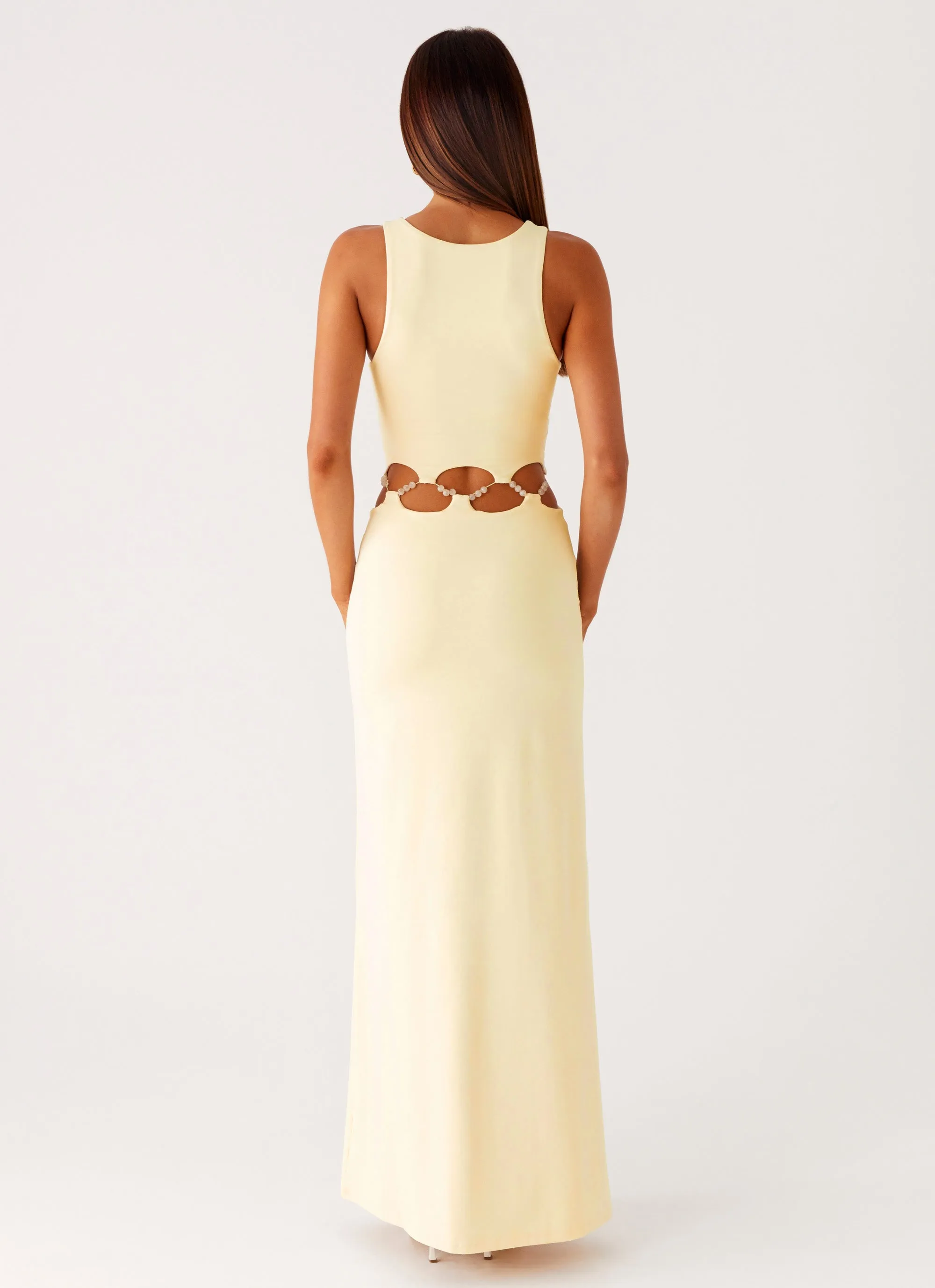 Dreamboat Beaded Maxi Dress - Yellow sold by Peppermayo product image thumbnail 3