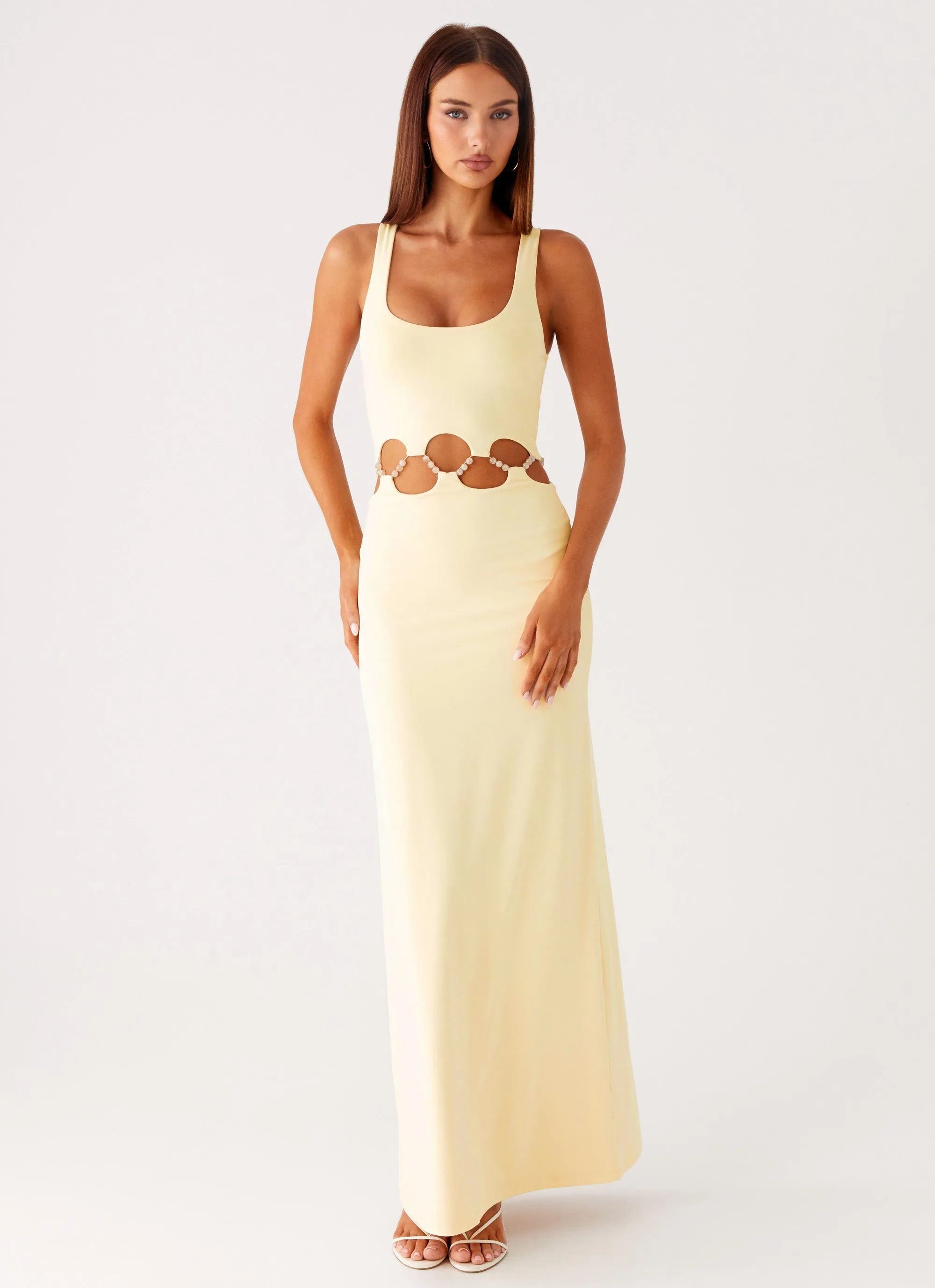 Dreamboat Beaded Maxi Dress - Yellow sold by Peppermayo product image thumbnail 4