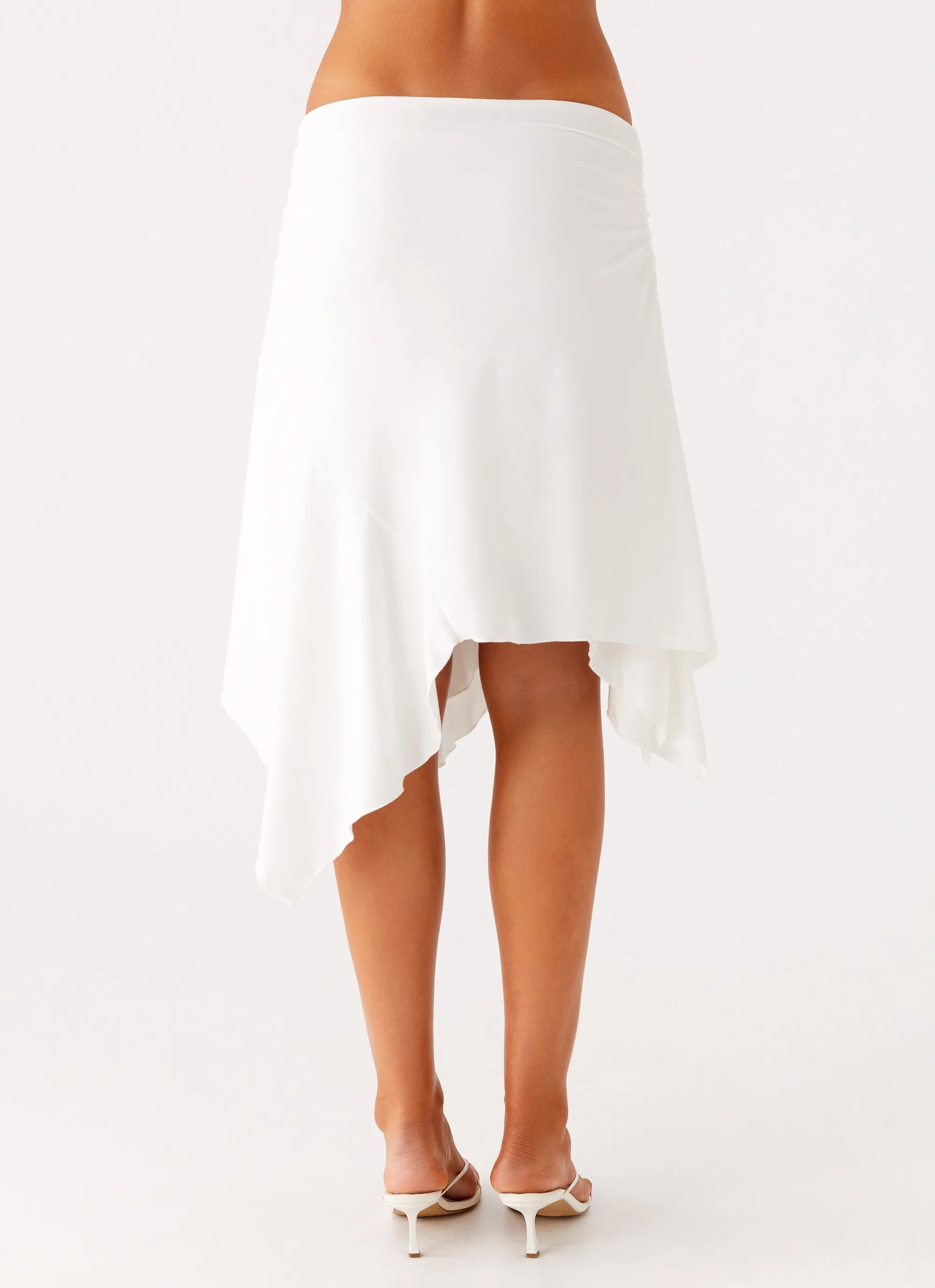 Maxina Asymmetrical Midi Skirt - White sold by Peppermayo product image thumbnail 4