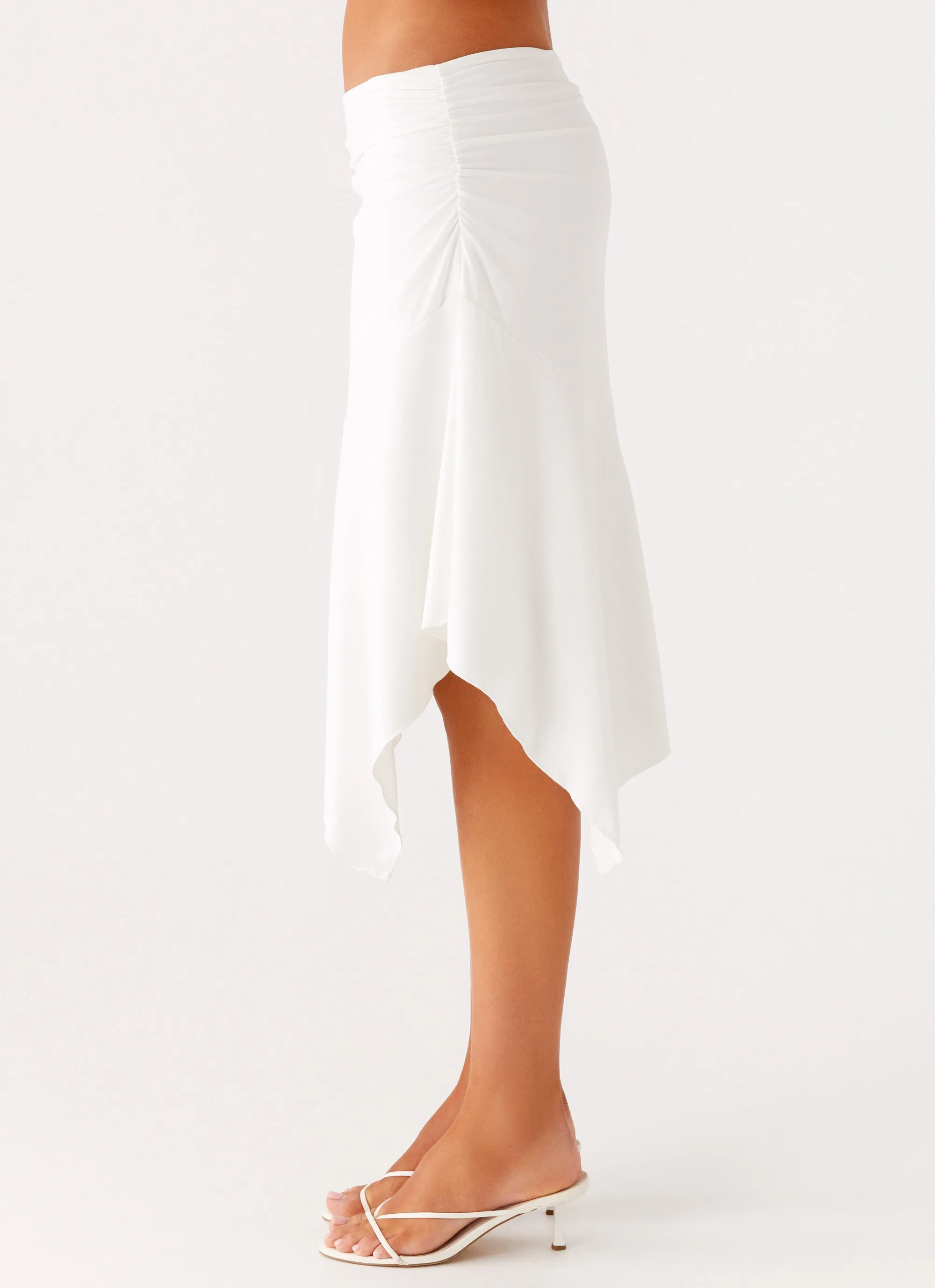 Maxina Asymmetrical Midi Skirt - White sold by Peppermayo product image thumbnail 3
