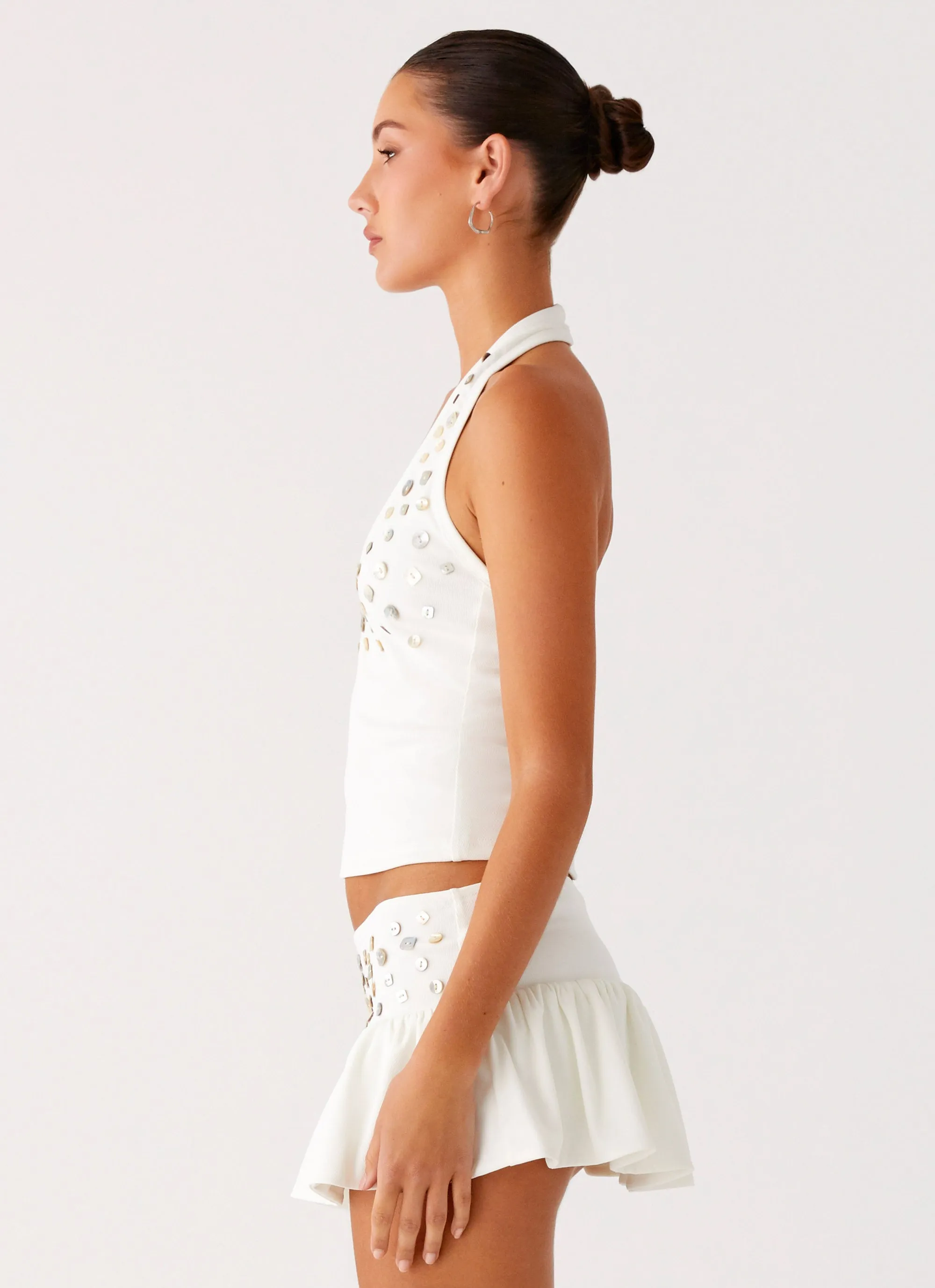 Vegas Nights Halter Neck Top - White sold by Peppermayo product image thumbnail 2