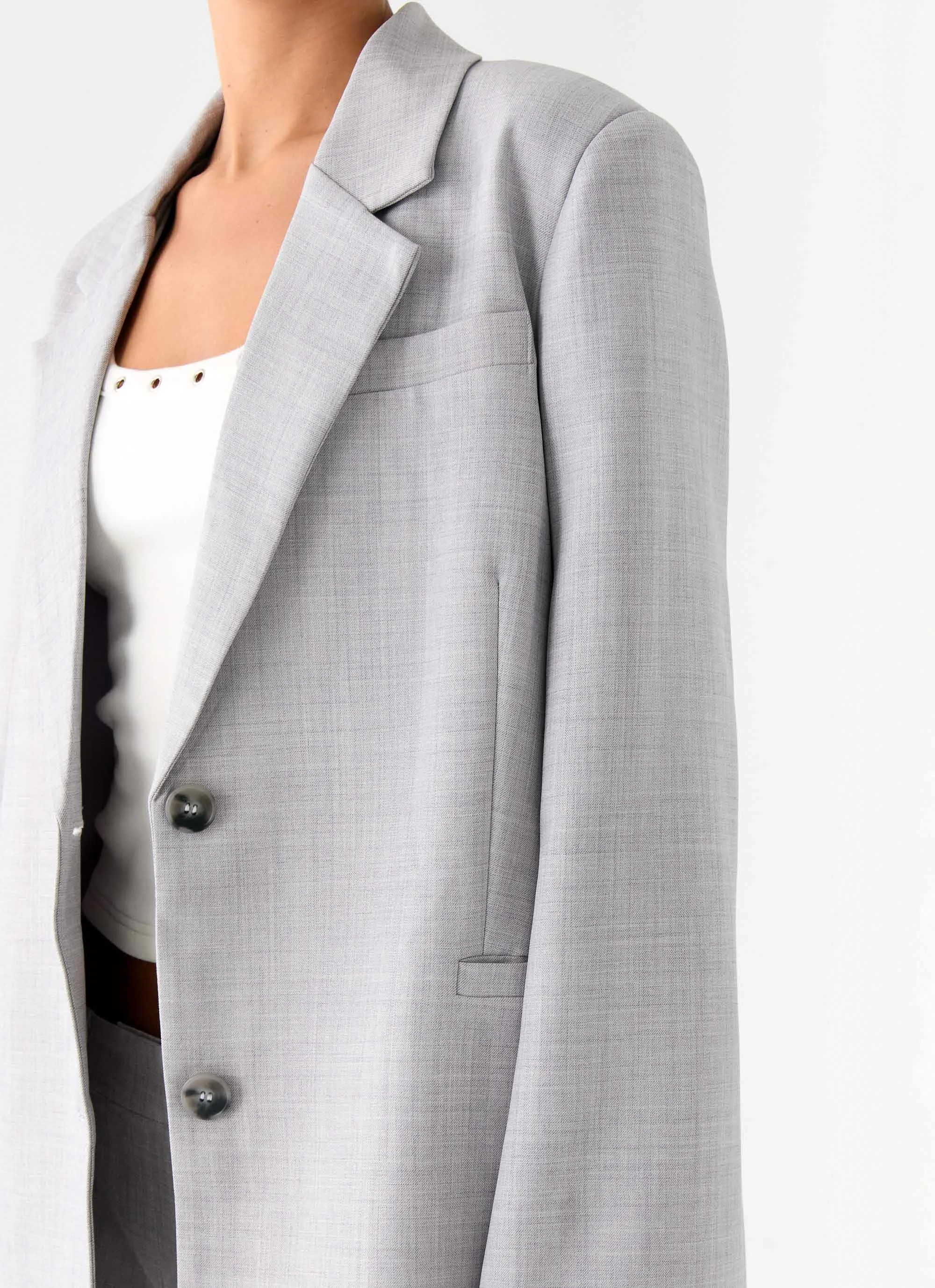 Kingston Oversized Blazer - Grey sold by Peppermayo product image thumbnail 5