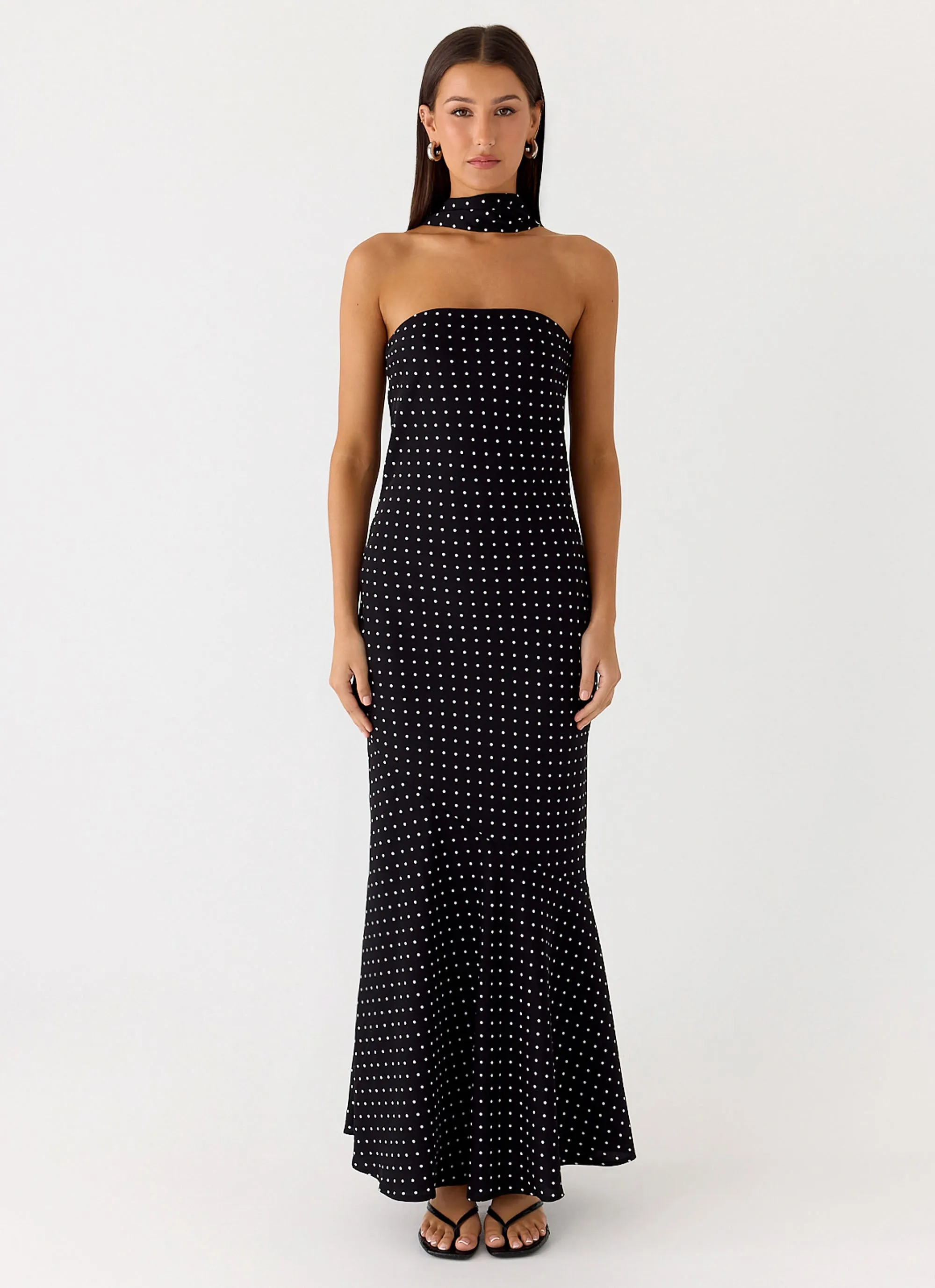 Under The Pagoda Maxi Dress - Black Polkadot sold by Peppermayo product image thumbnail 5