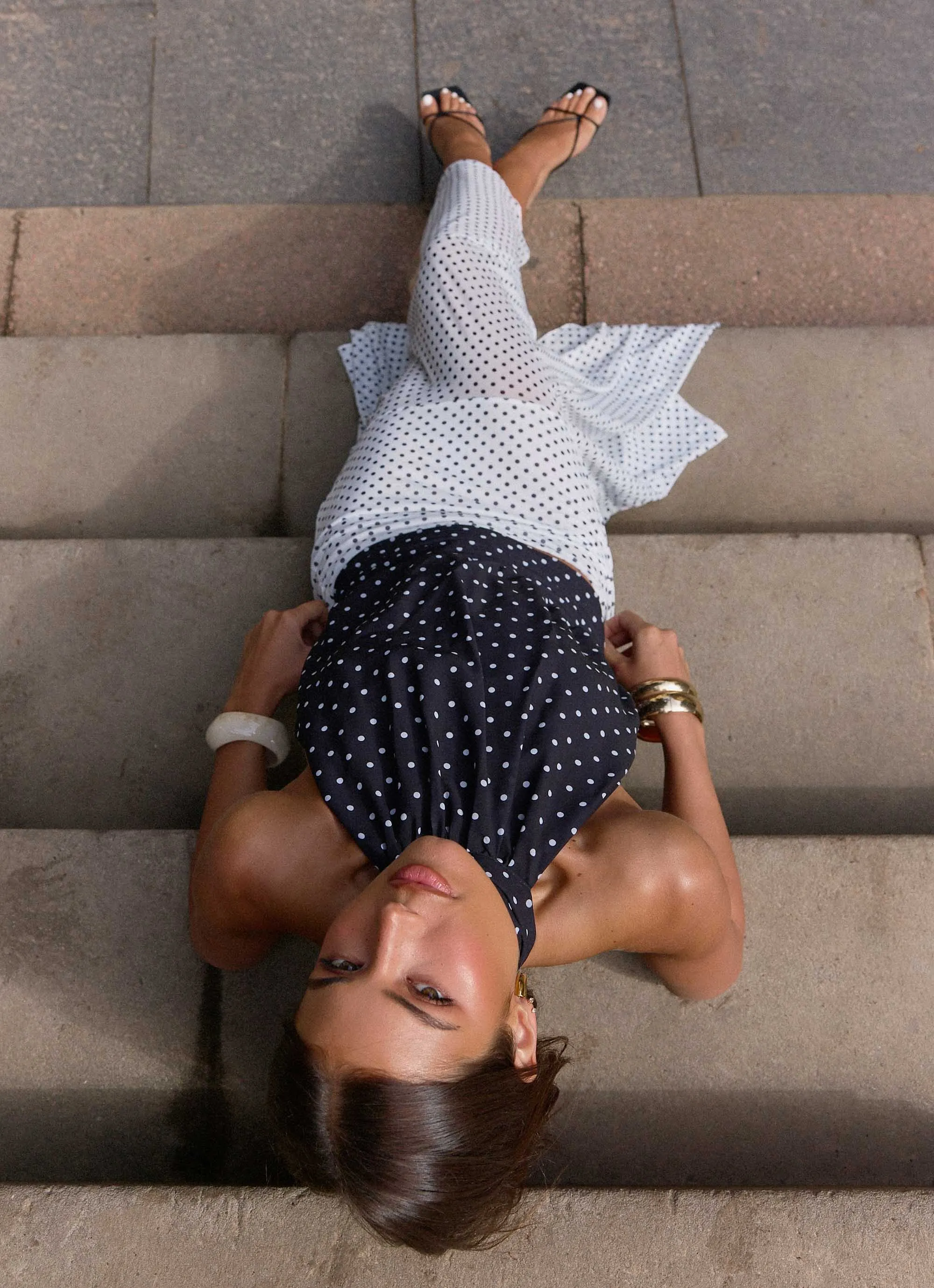 Willow Chiffon Top - Black Polkadot sold by Peppermayo product image thumbnail 3