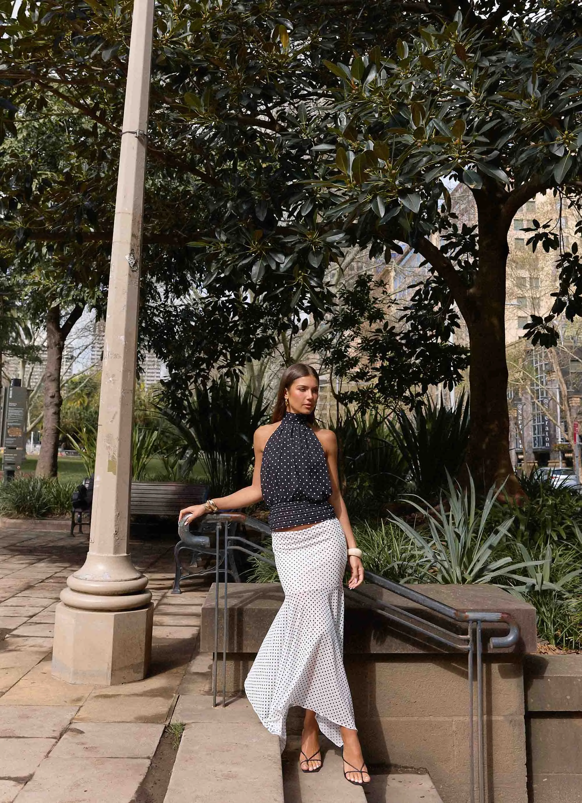 Willow Chiffon Top - Black Polkadot sold by Peppermayo product image thumbnail 2