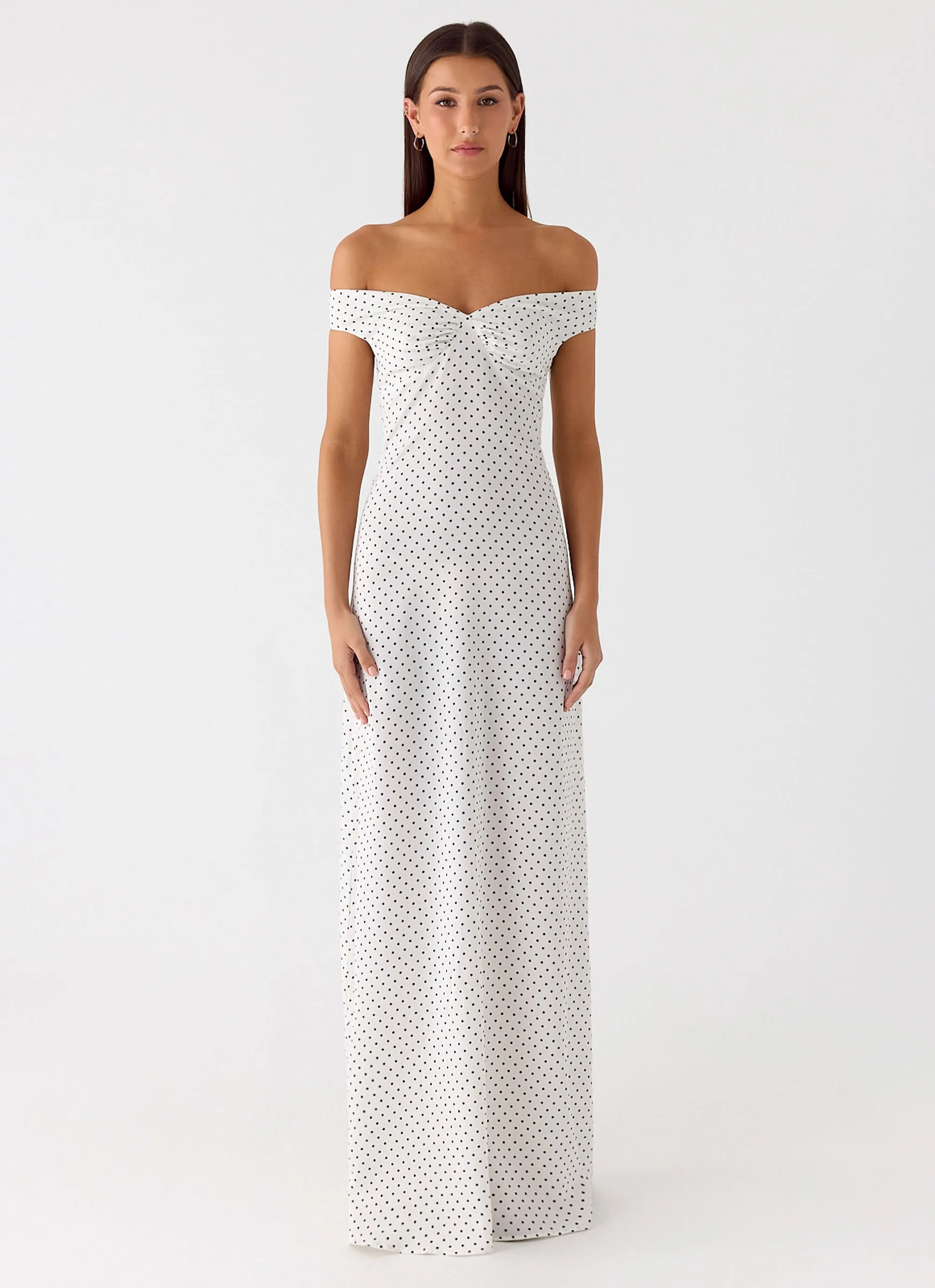 Melany Maxi Dress - White Polkadot sold by Peppermayo product image thumbnail 3
