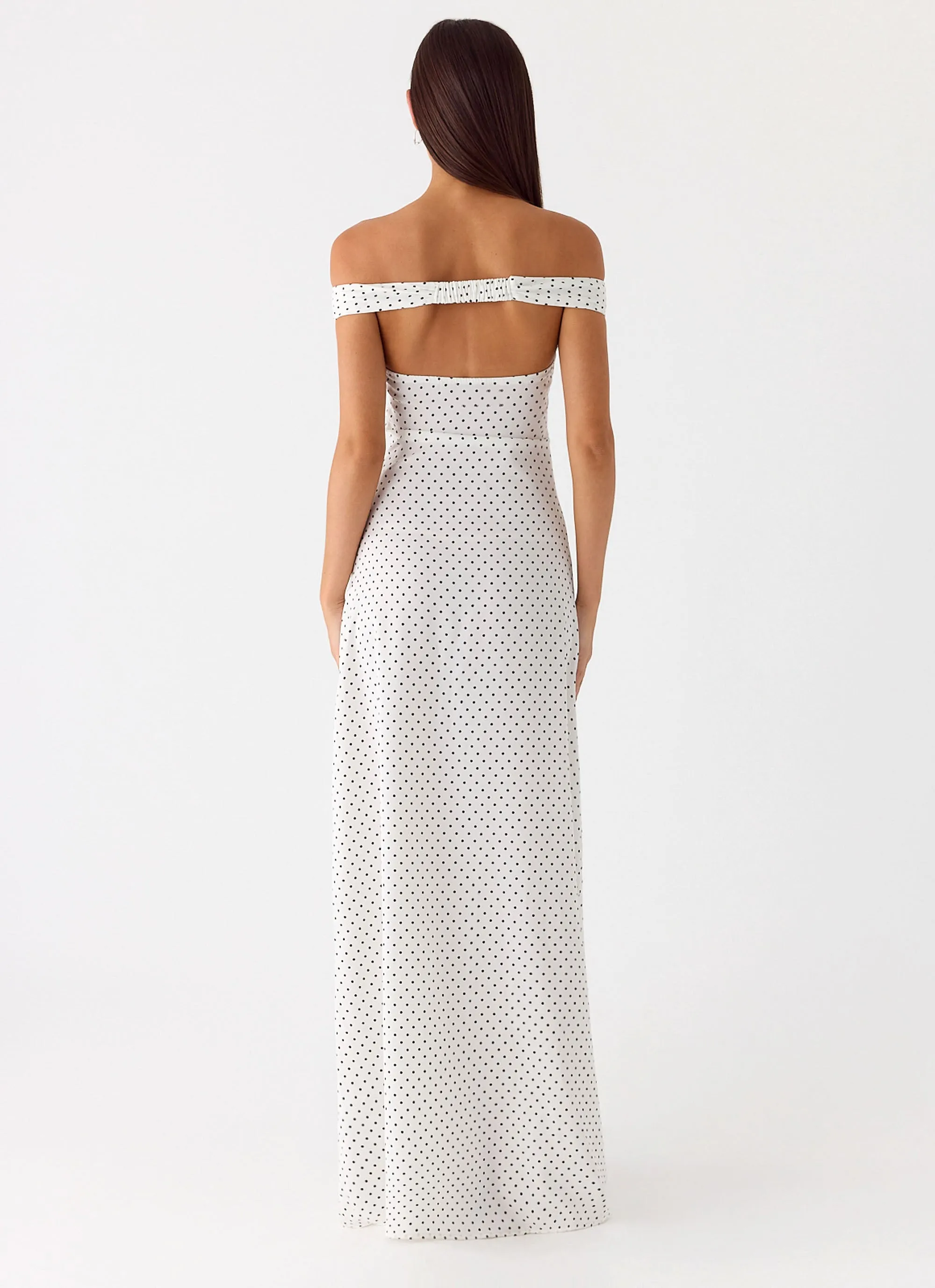 Melany Maxi Dress - White Polkadot sold by Peppermayo product image thumbnail 5