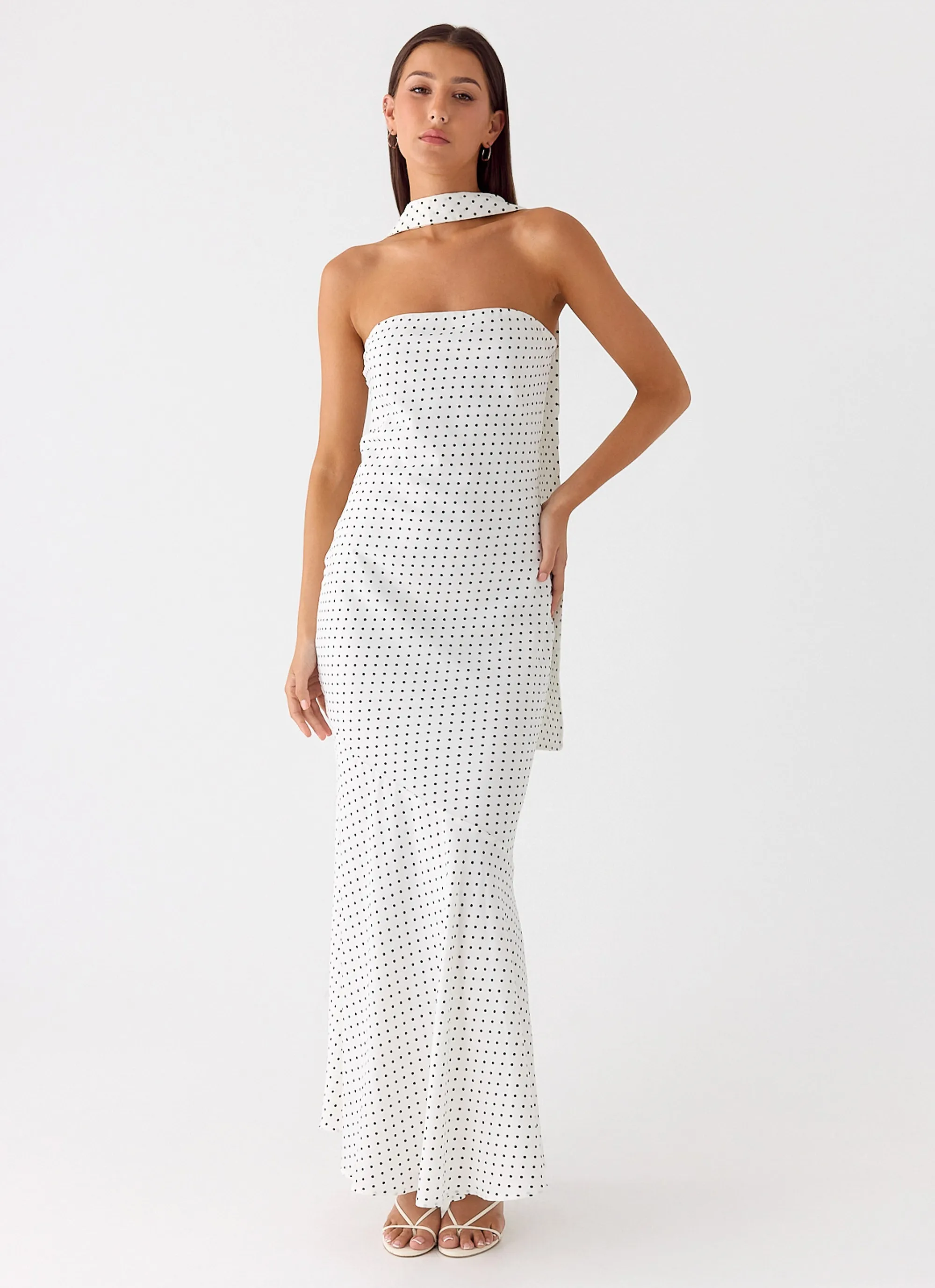 Under The Pagoda Maxi Dress - White Polkadot sold by Peppermayo product image thumbnail 4
