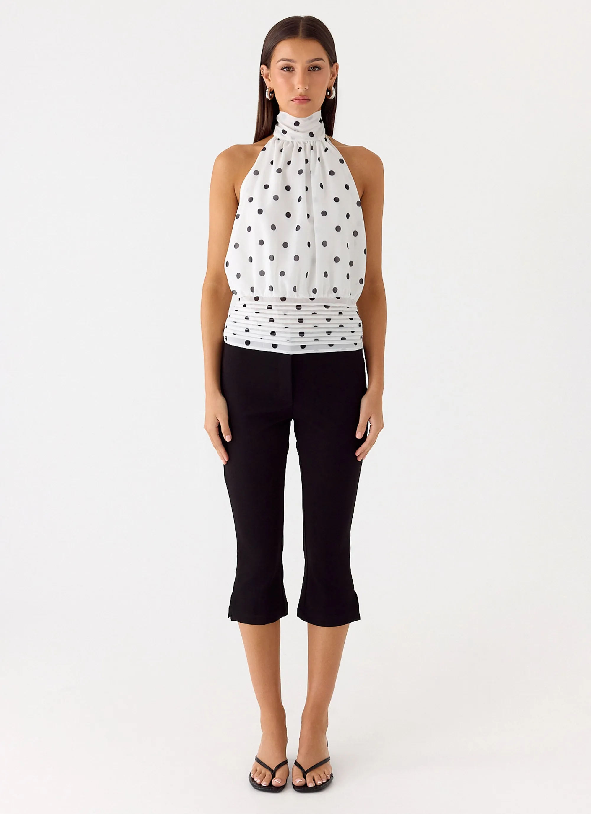 Willow Chiffon Top - White Polkadot sold by Peppermayo product image thumbnail 2
