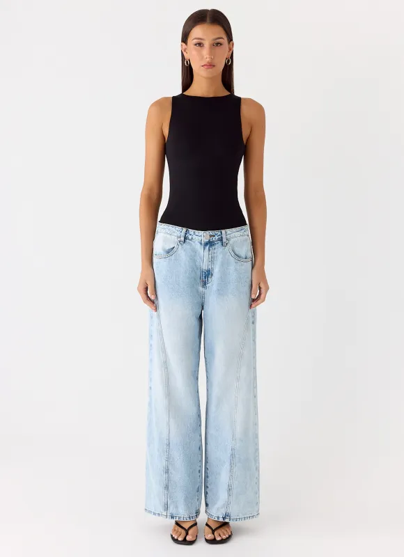 Vincenza Bodysuit - Black sold by Peppermayo