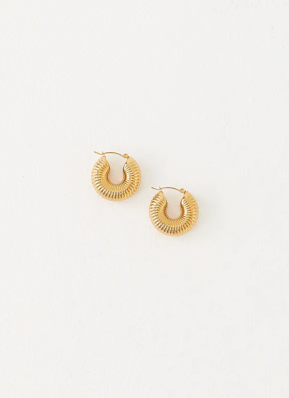 City Girl Earrings - Gold sold by Peppermayo