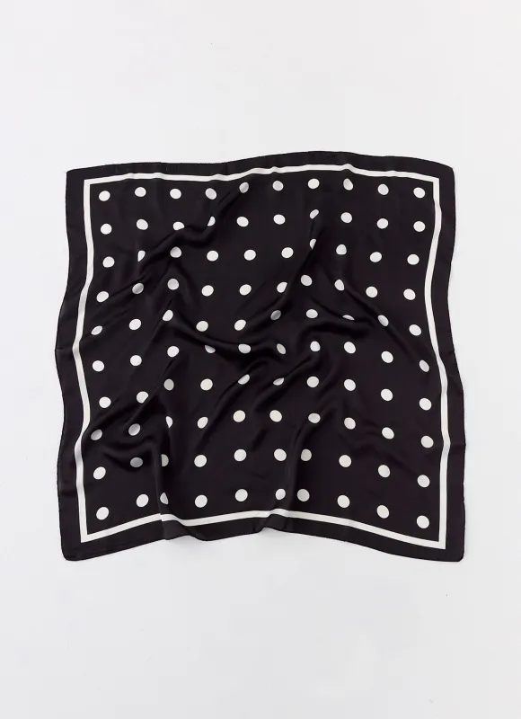 Dotty Dreams Scarf - Black Polkadot sold by Peppermayo