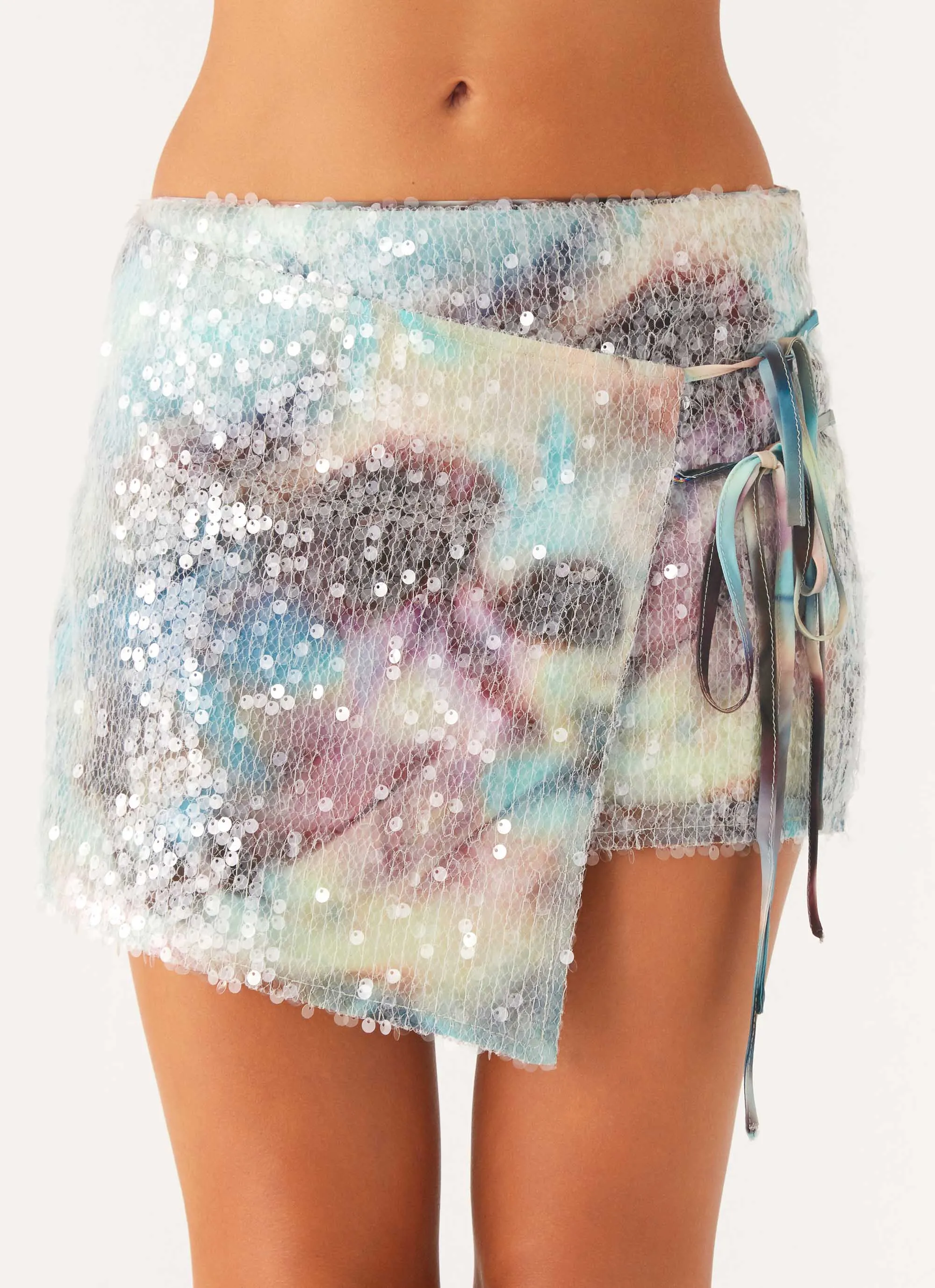 Loranza Sequin Mini Skirt - Sea Splash sold by Peppermayo product image thumbnail 5
