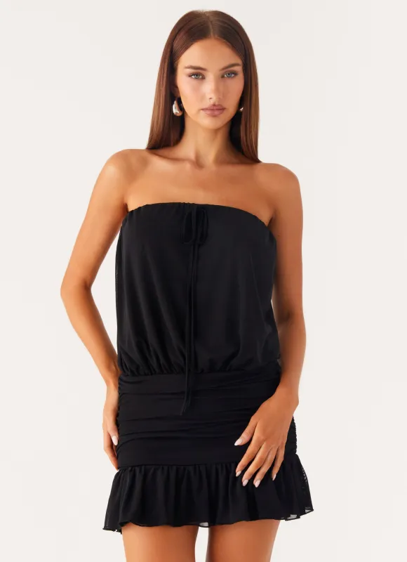 Only A Dream Strapless Mini Dress - Black sold by Peppermayo