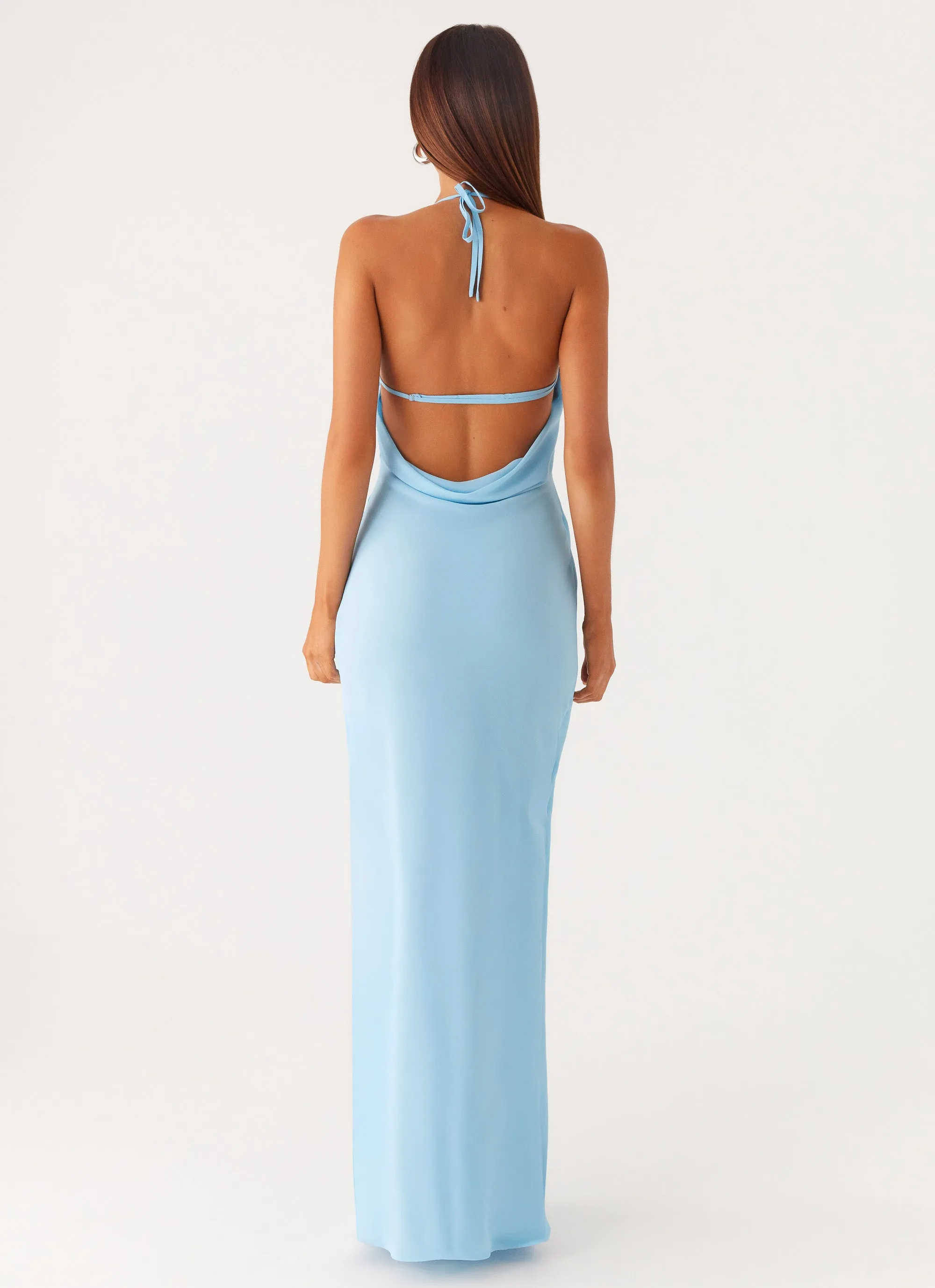 Just A Kiss Cowl Maxi Dress - Turquoise sold by Peppermayo product image thumbnail 3