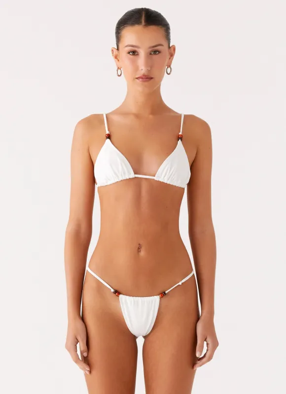 Ivanka Bikini Top - White sold by Peppermayo
