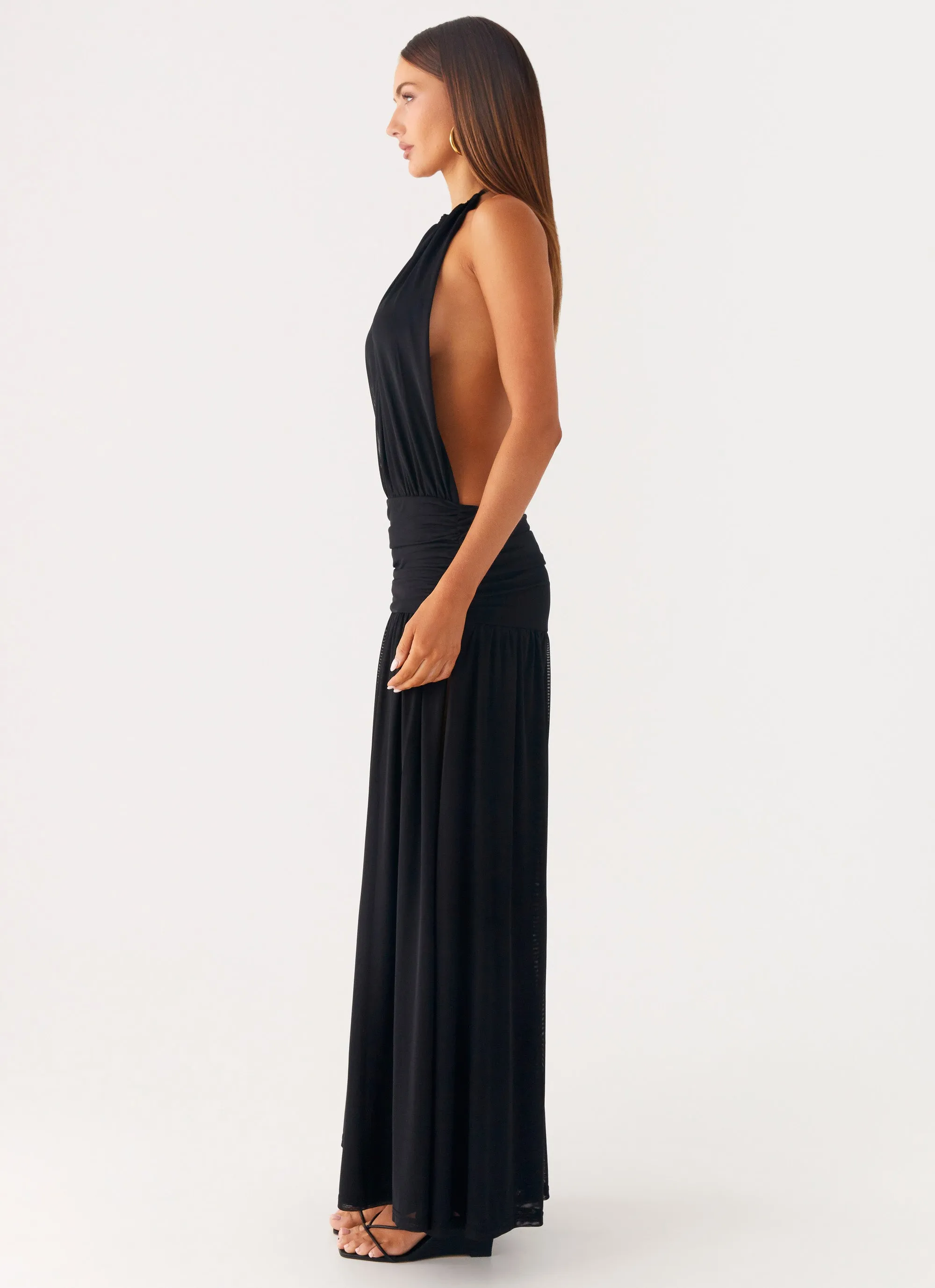 Solena Halter Neck Maxi Dress - Black sold by Peppermayo product image thumbnail 2