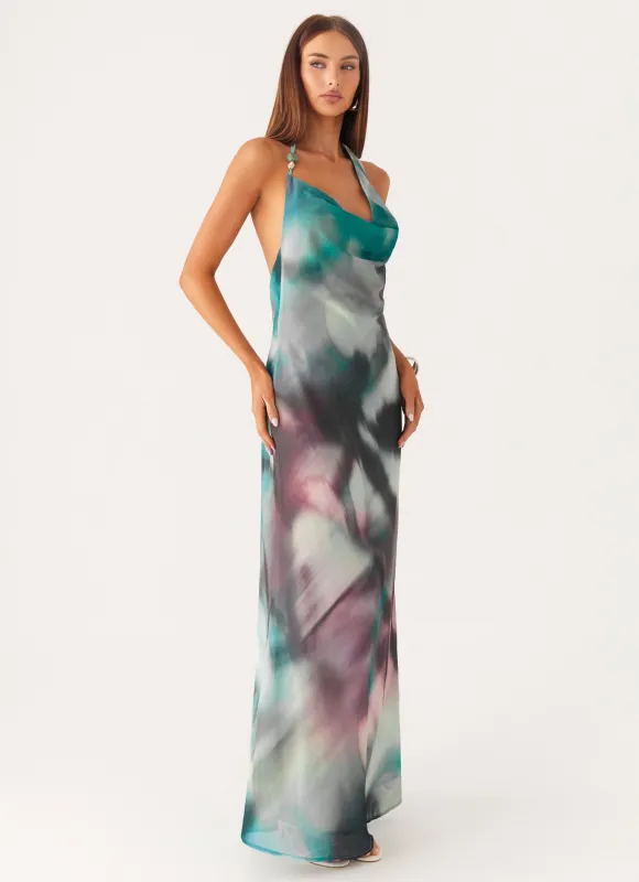 Lost At Sea Maxi Dress - Sea Splash made by Peppermayo