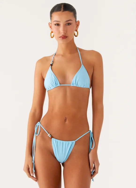Liona Bead Bikini Bottoms - Turquoise sold by Peppermayo