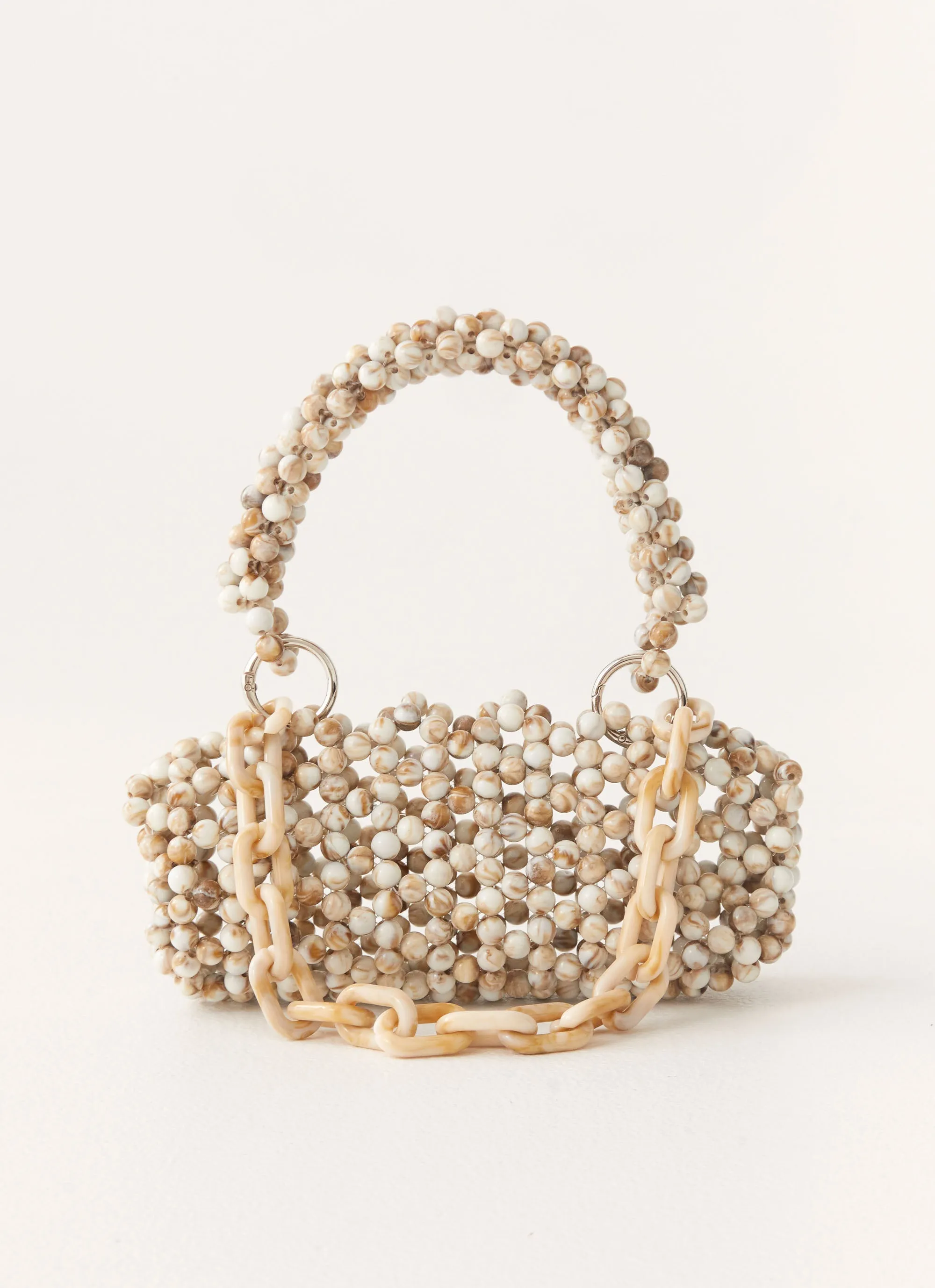 Poolside Muse Beaded Bag - Ivory sold by Peppermayo