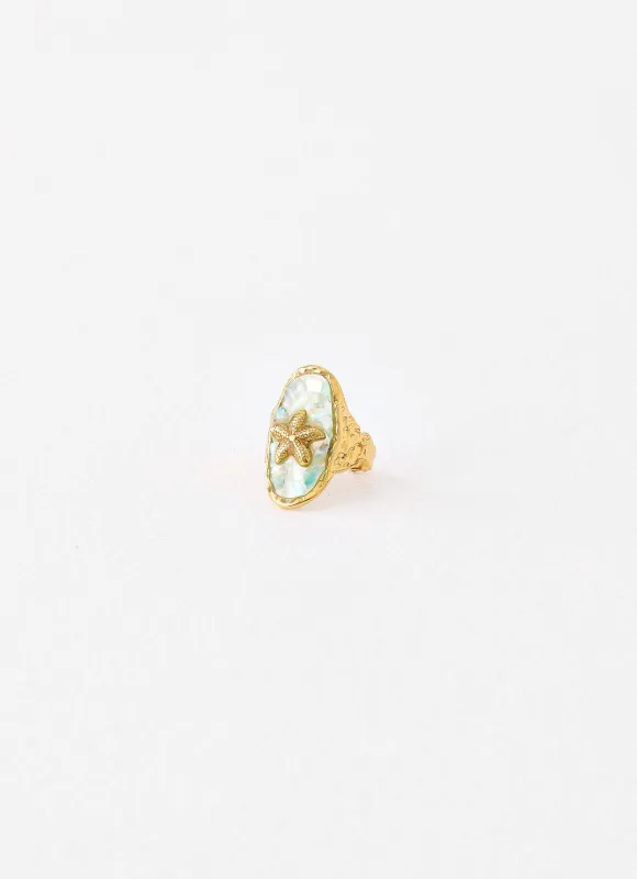 Coral Cove Ring - Blue sold by Peppermayo