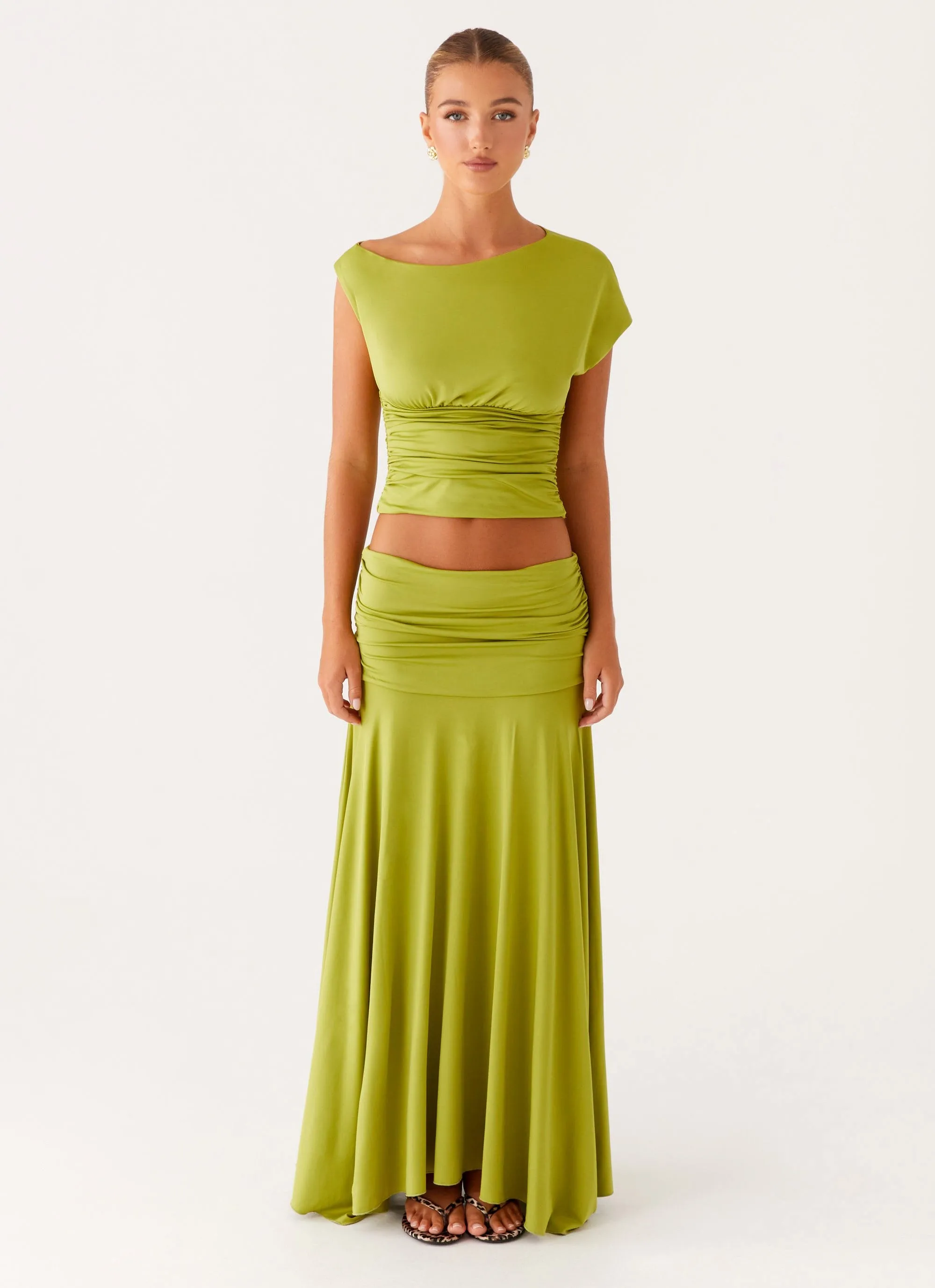 Liana Asymmetrical Top - Green sold by Peppermayo product image thumbnail 3