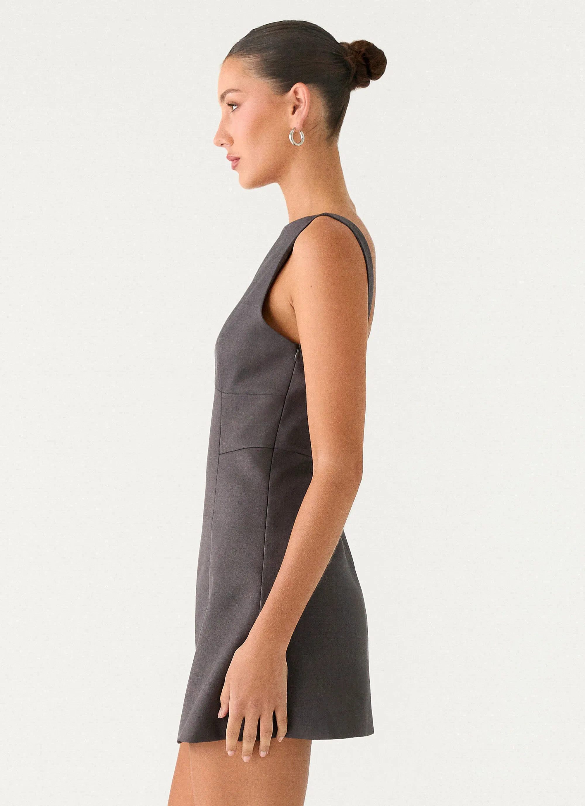 Lulita Mini Dress - Charcoal Grey sold by Peppermayo product image thumbnail 3