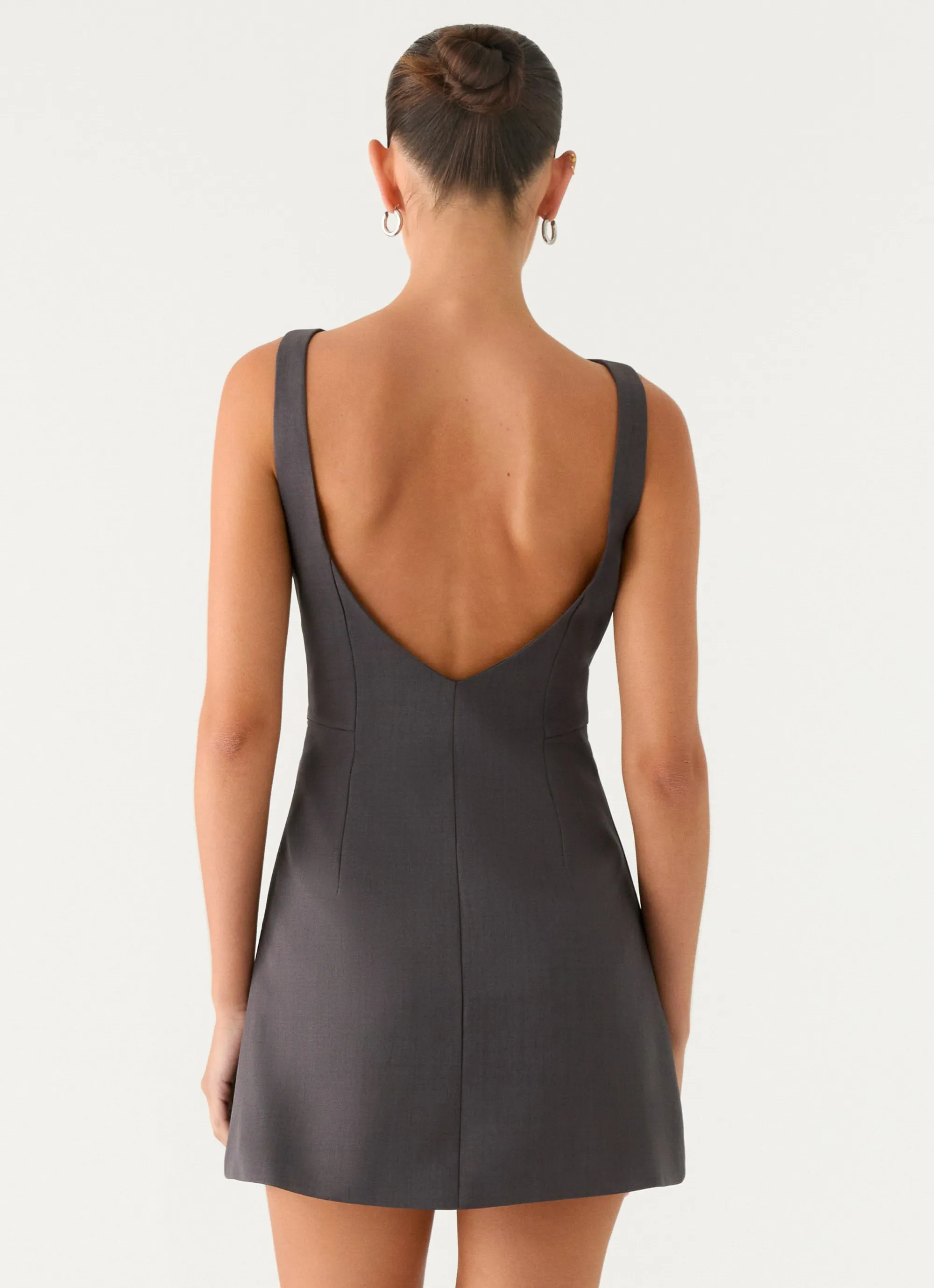 Lulita Mini Dress - Charcoal Grey sold by Peppermayo product image thumbnail 4