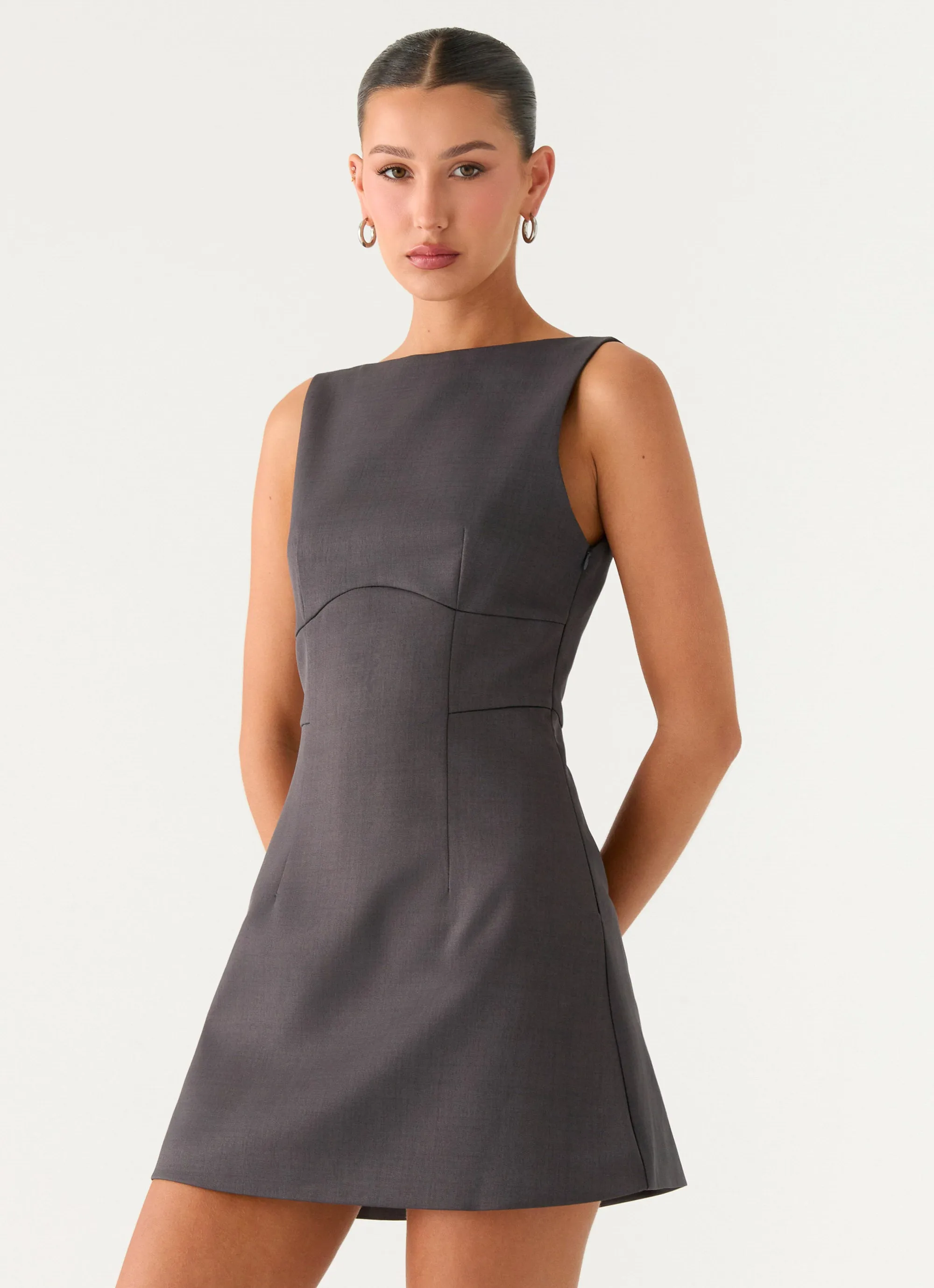 Lulita Mini Dress - Charcoal Grey sold by Peppermayo product image thumbnail 5