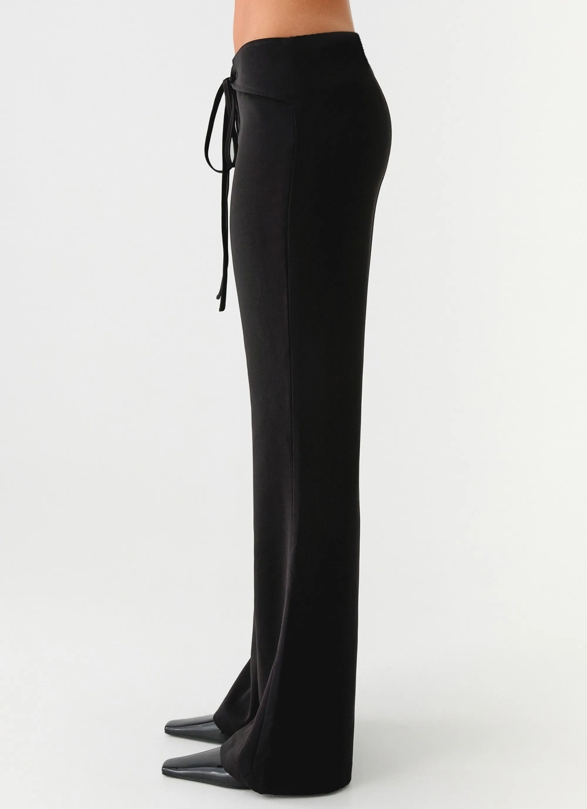 Houston Tie Front Pants - Black sold by Peppermayo product image thumbnail 3