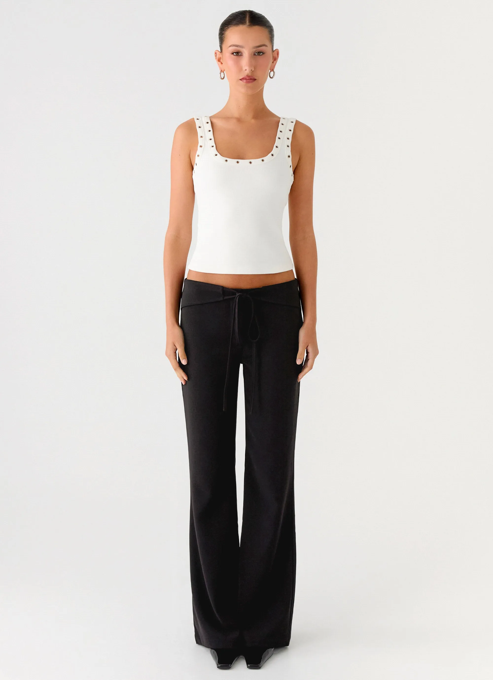 Houston Tie Front Pants - Black sold by Peppermayo product image thumbnail 2