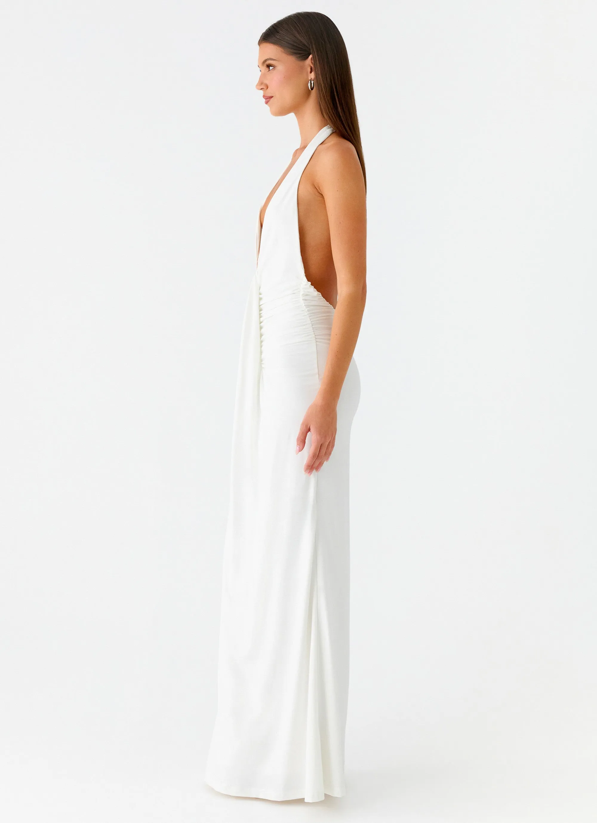 Cheyenne Halter Neck Maxi Dress - Ivory sold by Peppermayo product image thumbnail 2