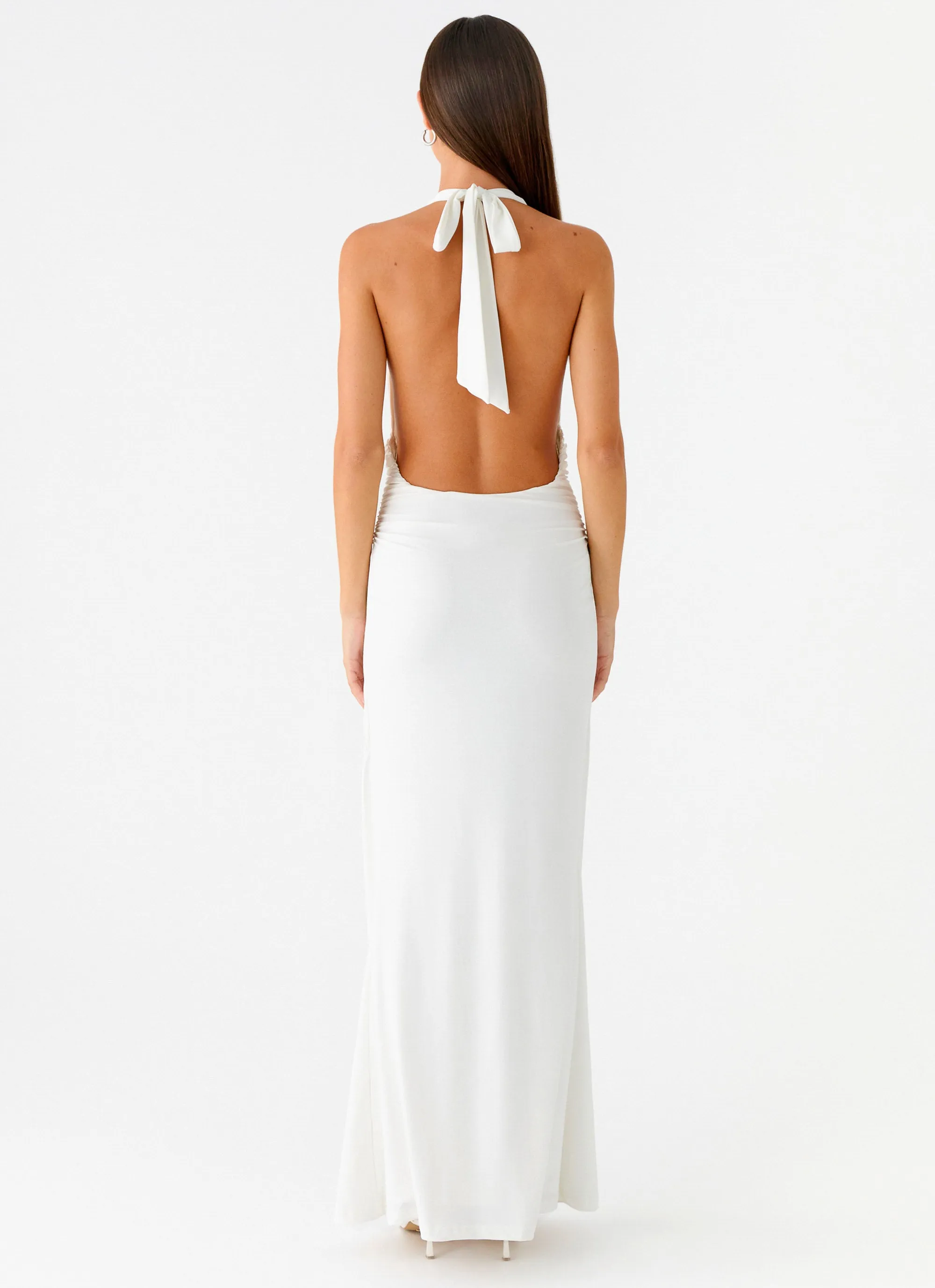 Cheyenne Halter Neck Maxi Dress - Ivory sold by Peppermayo product image thumbnail 3