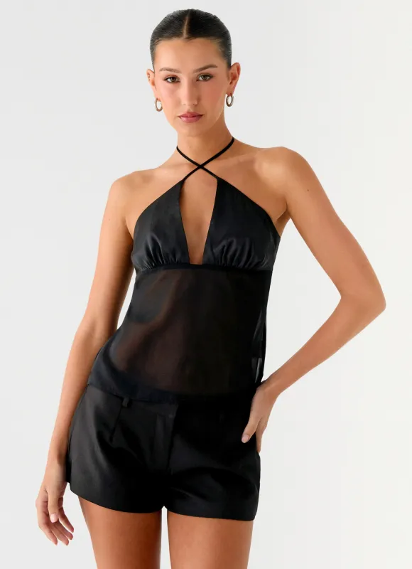 Ellyse Top - Black sold by Peppermayo