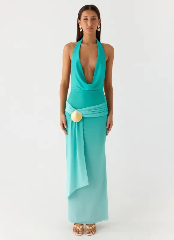 Paradox Shell Maxi Dress - Mint Ombre sold by Peppermayo