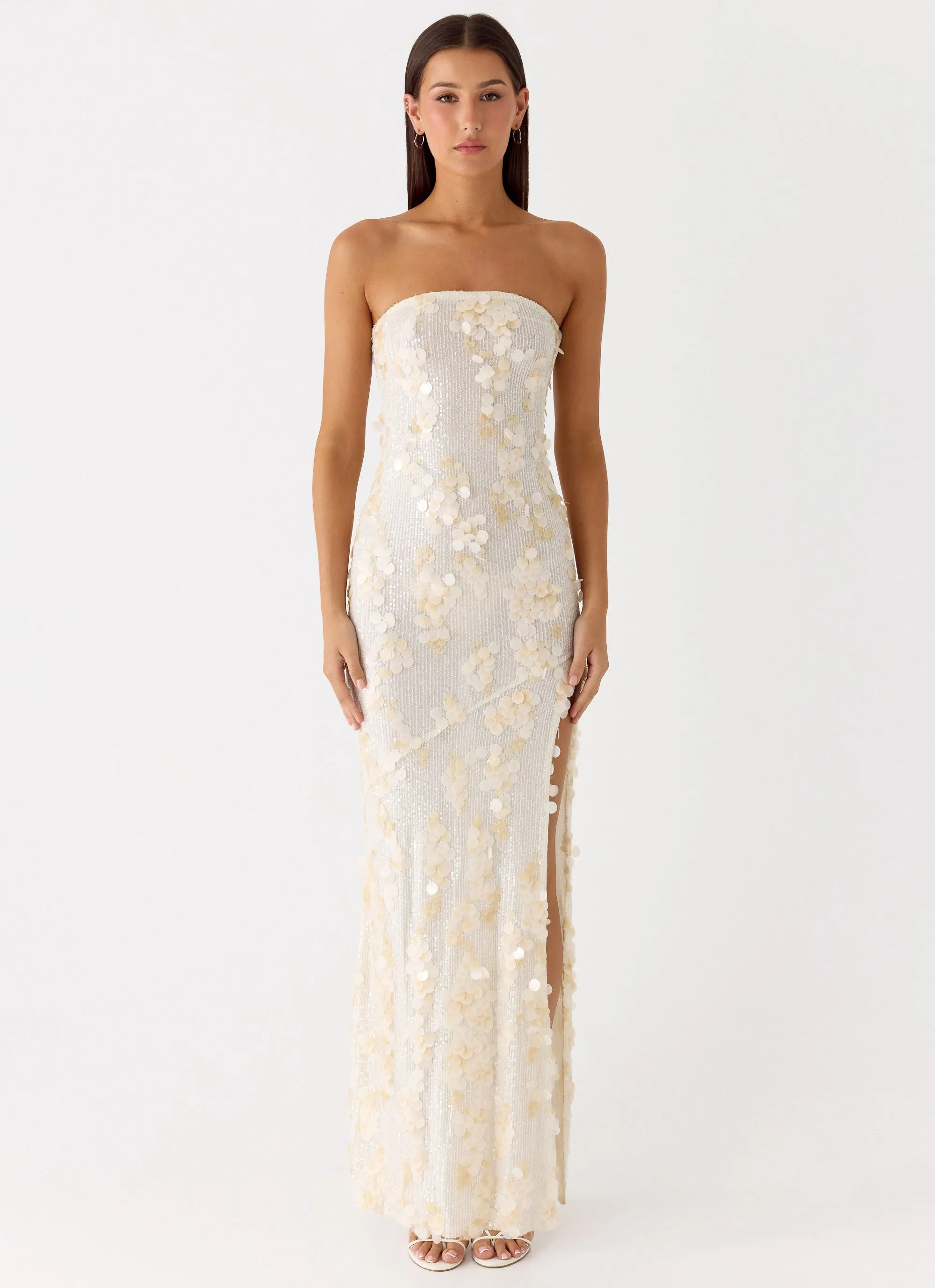 Minni Sequin Maxi Dress - Ivory sold by Peppermayo product image thumbnail 5