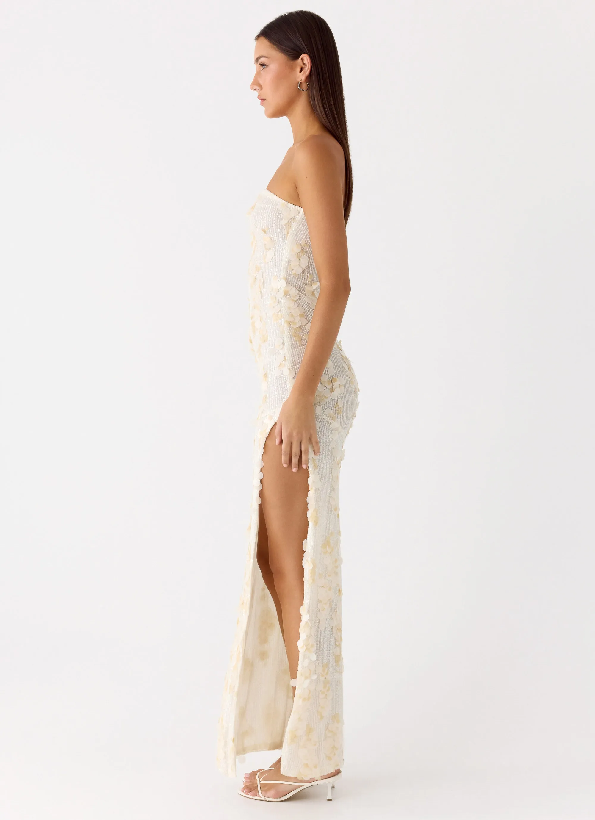 Minni Sequin Maxi Dress - Ivory sold by Peppermayo product image thumbnail 2