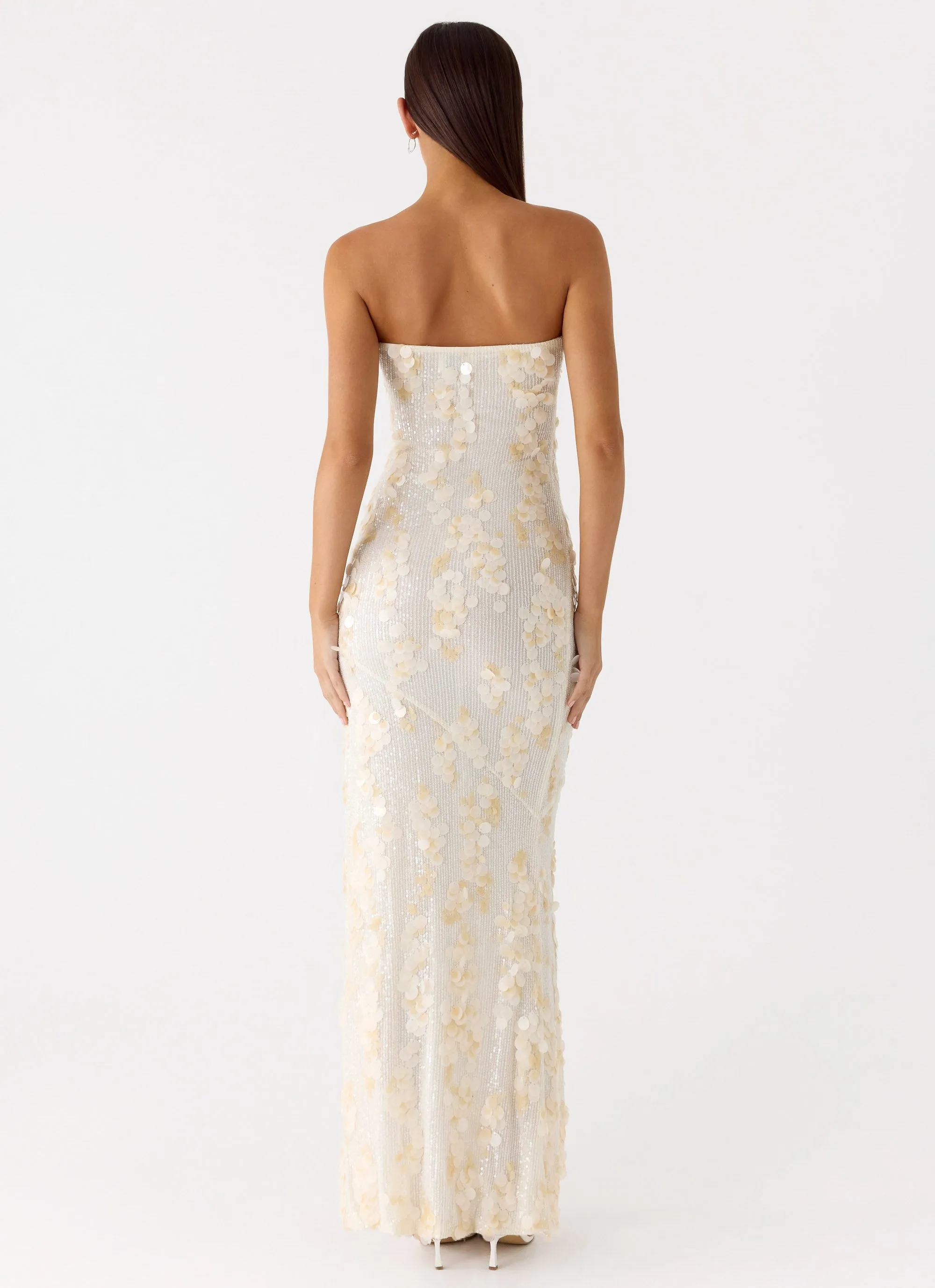Minni Sequin Maxi Dress - Ivory sold by Peppermayo product image thumbnail 3