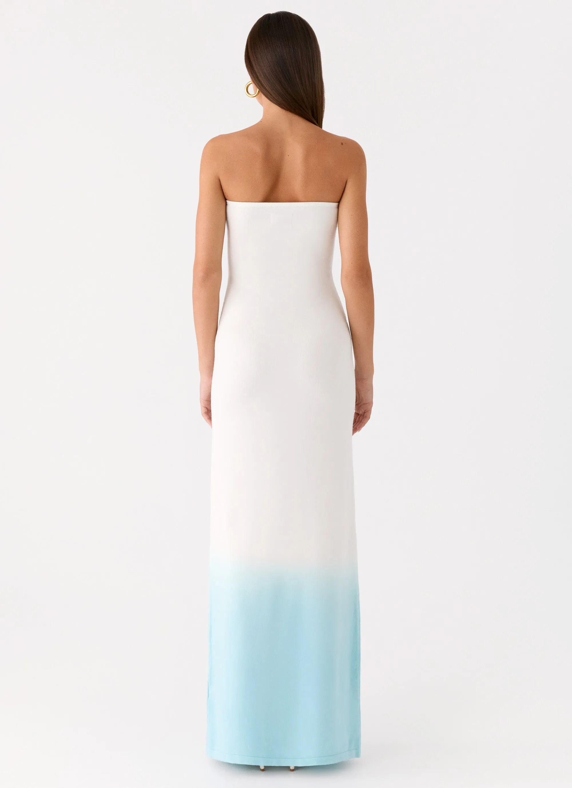 Soft Spoken Knit Maxi Dress - Blue Ombre sold by Peppermayo product image thumbnail 3