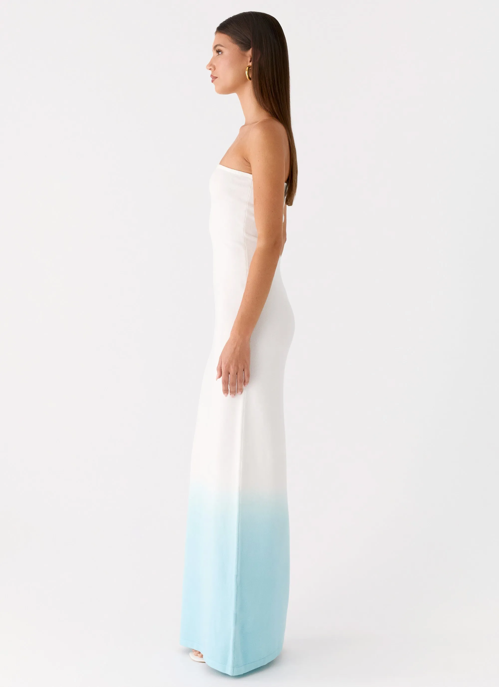 Soft Spoken Knit Maxi Dress - Blue Ombre sold by Peppermayo product image thumbnail 2