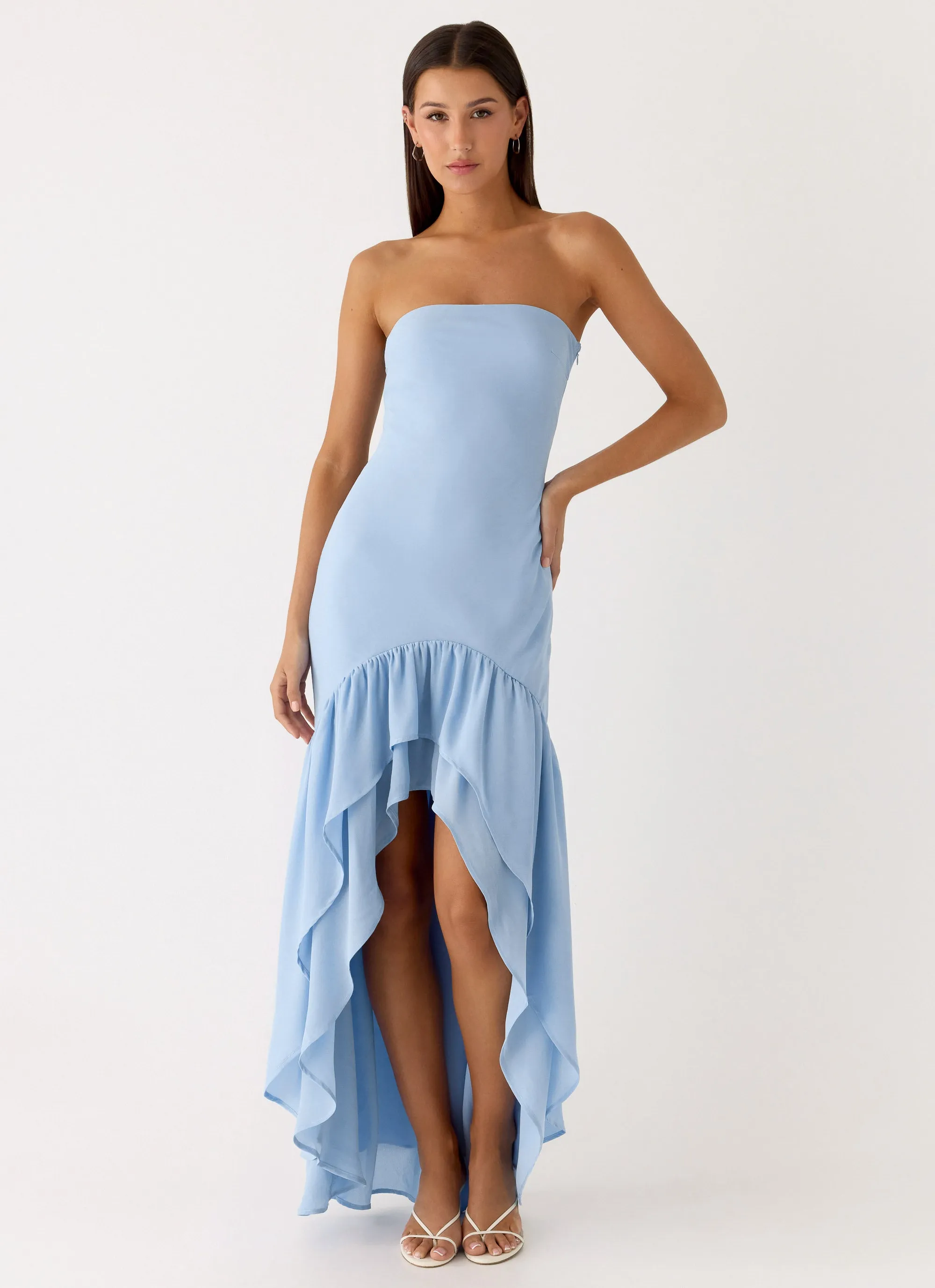 Evander Chiffon Maxi Dress - Blue sold by Peppermayo product image thumbnail 5